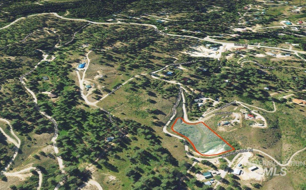 Aerial view of property's location