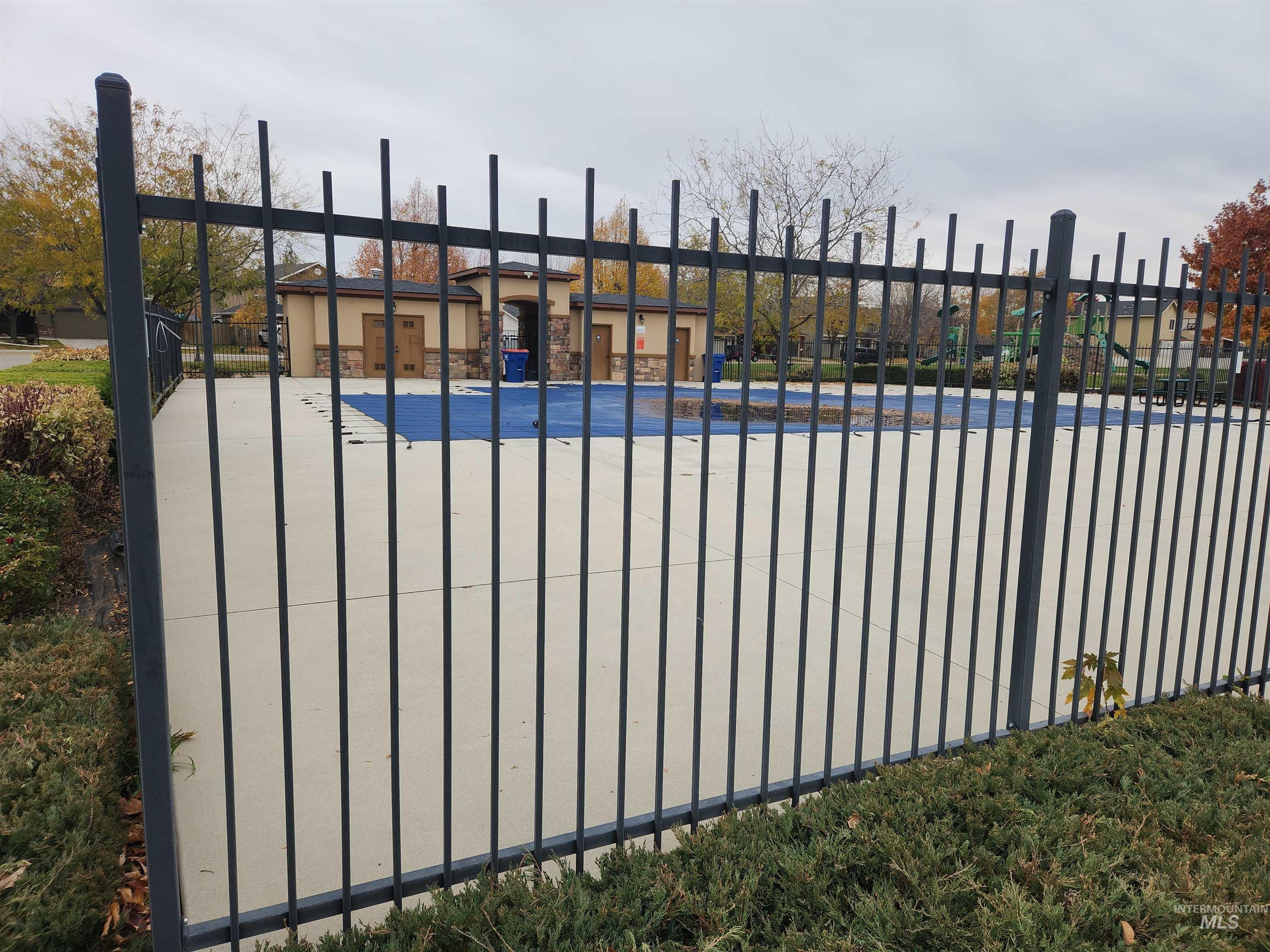 Gate with a community pool