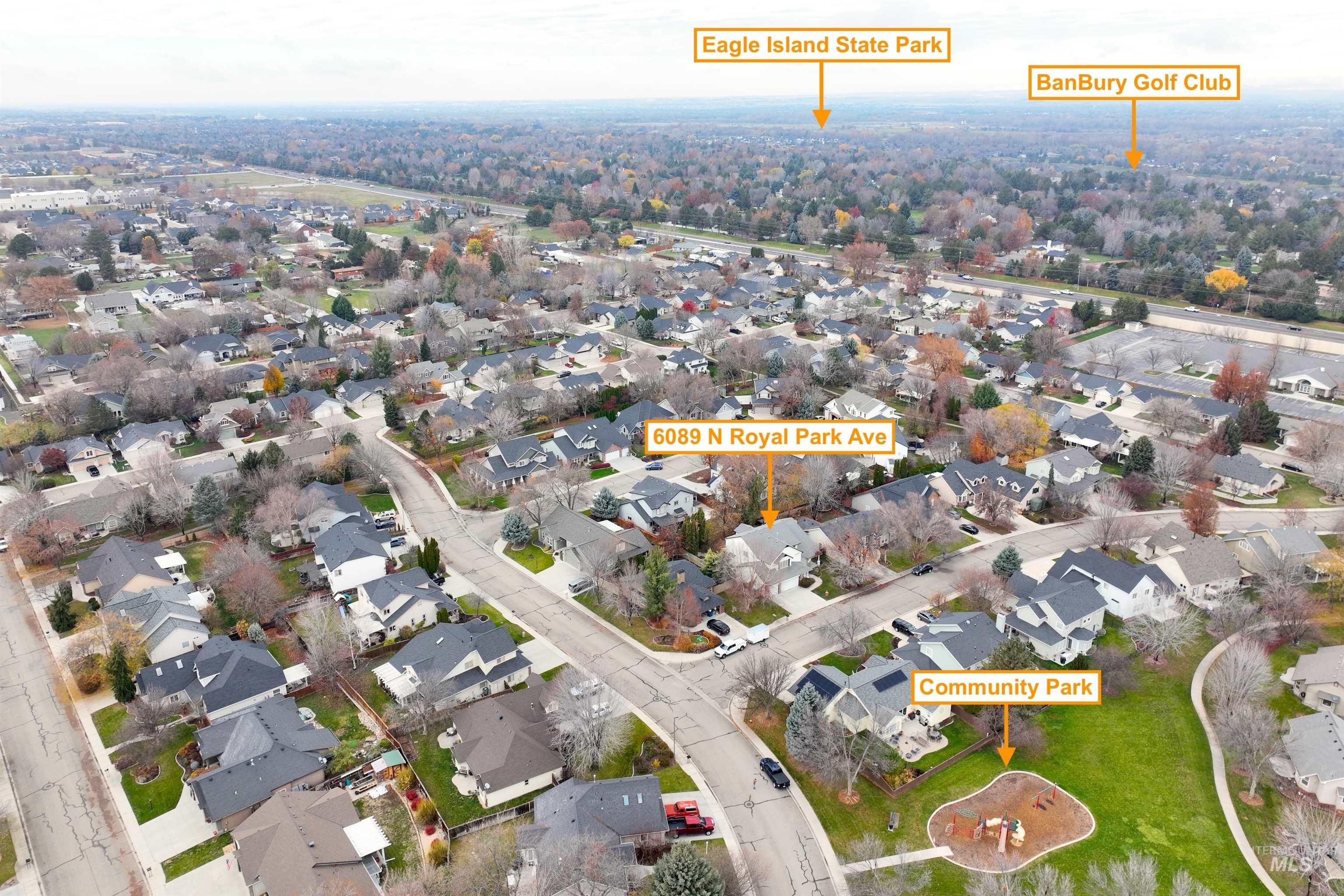 View of property location with nearby suburban area