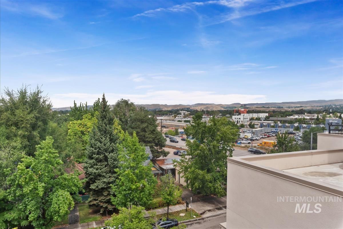 Exterior space featuring a mountainous background