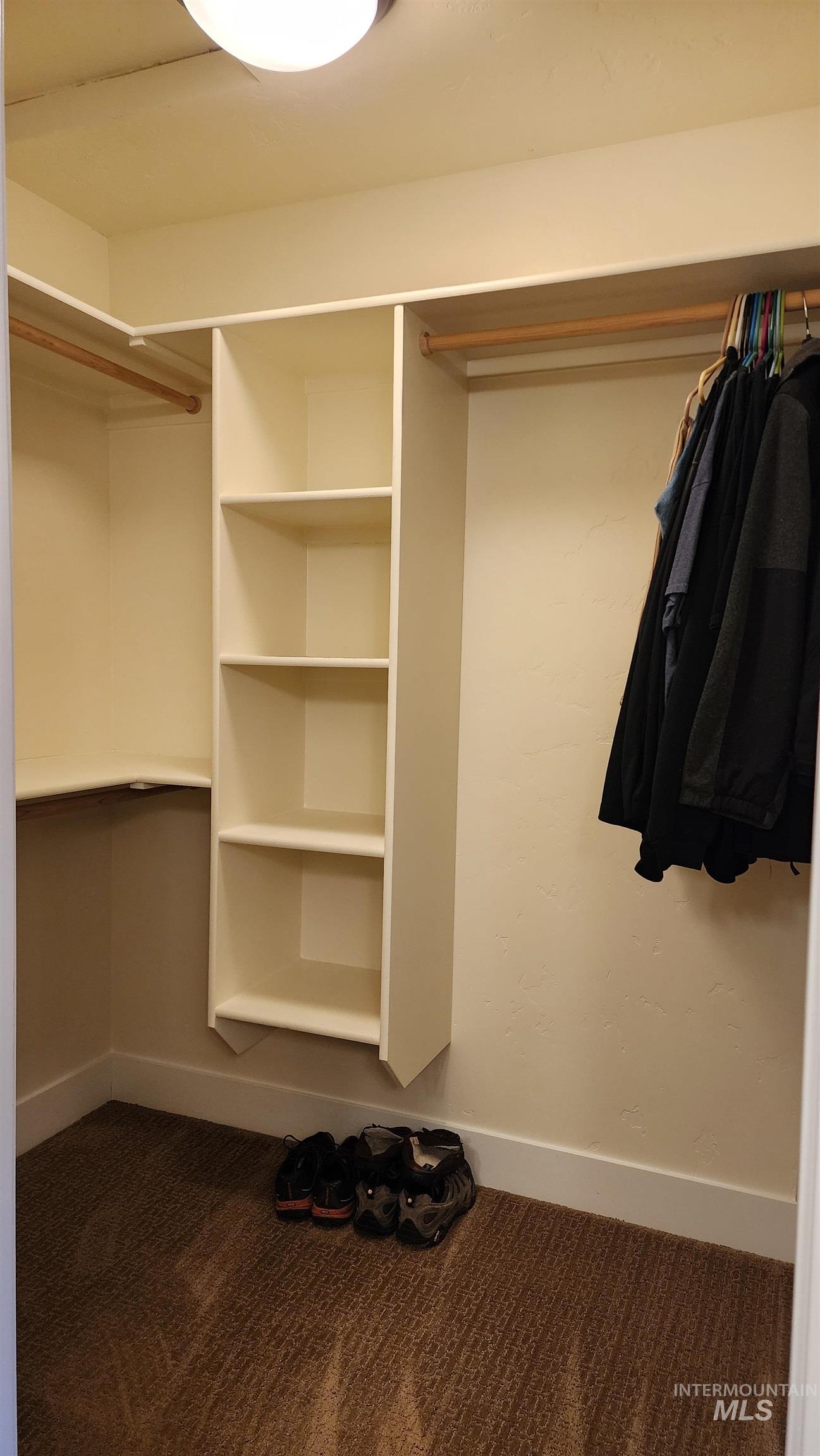 Walk-in closet is in the Master Bath.  Includes safe.