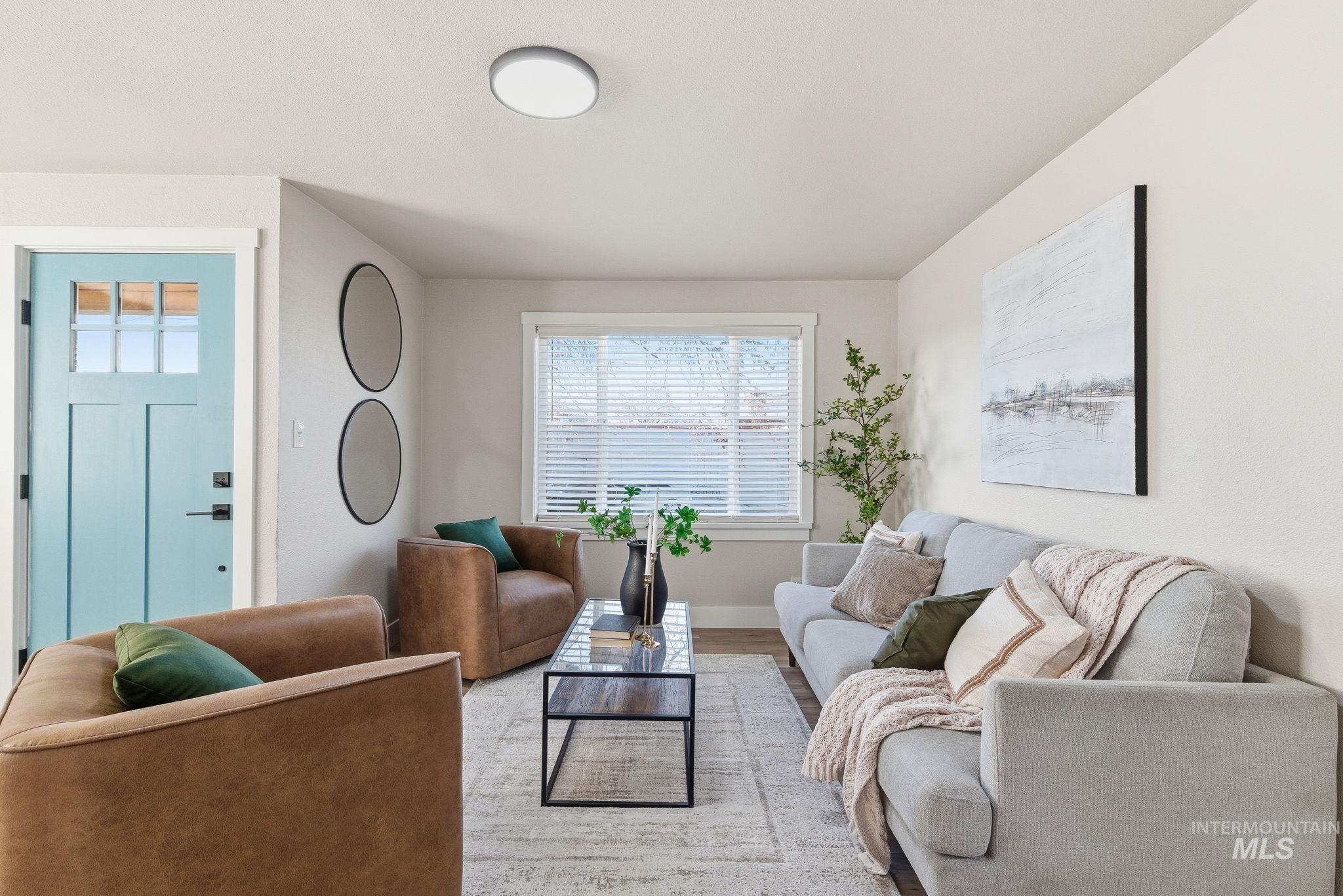 Living area with baseboards