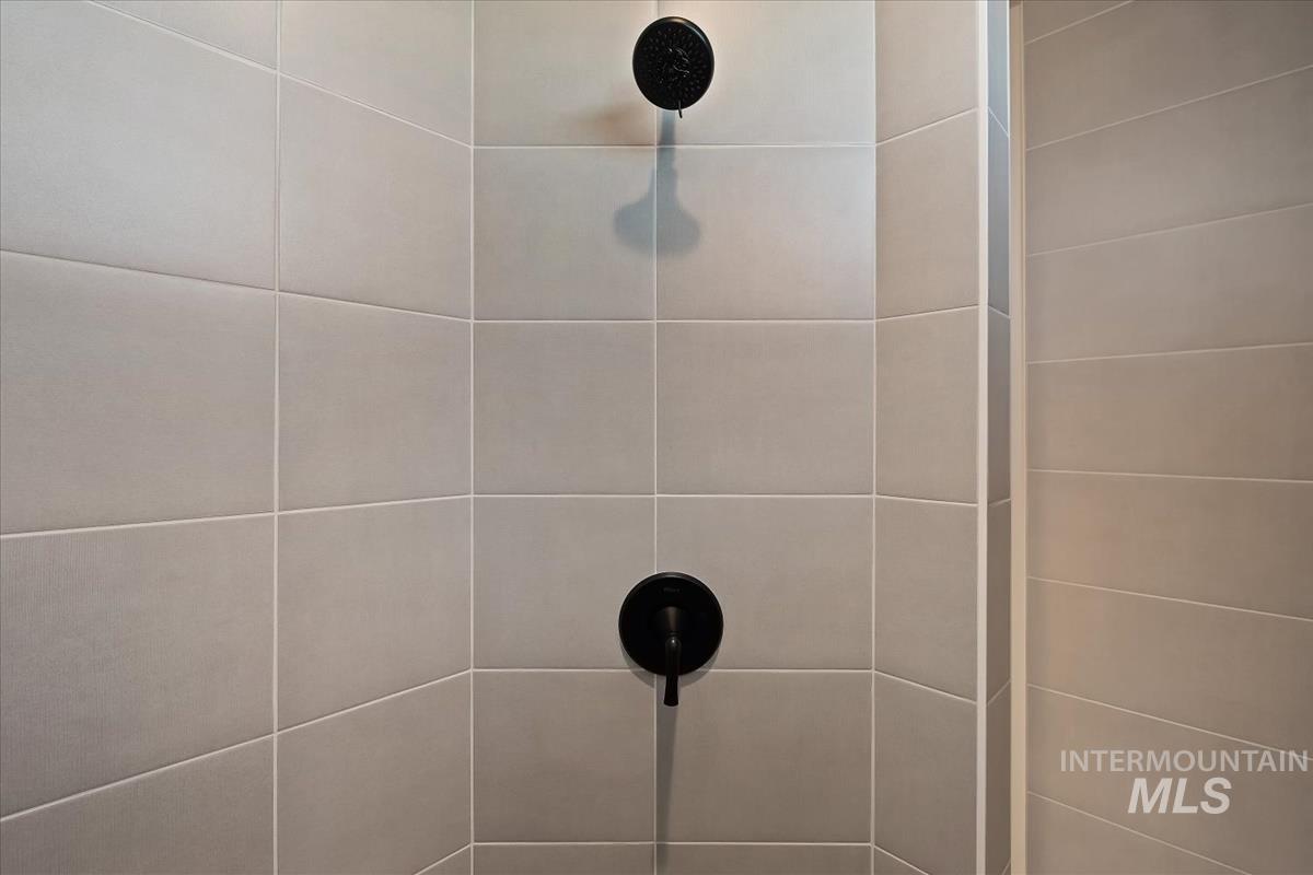 Bathroom view of a shower stall