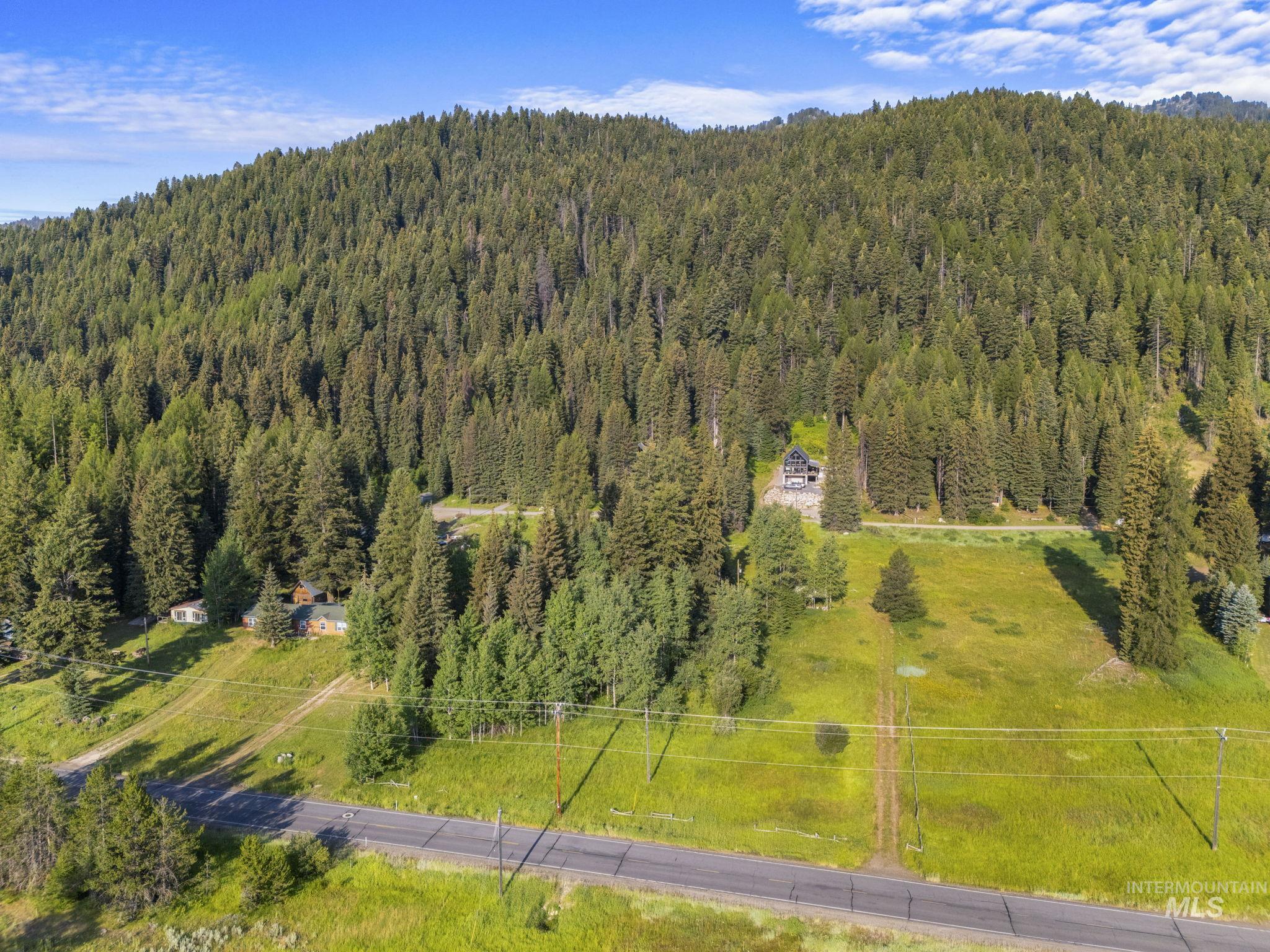Drone / aerial view of a heavily wooded area