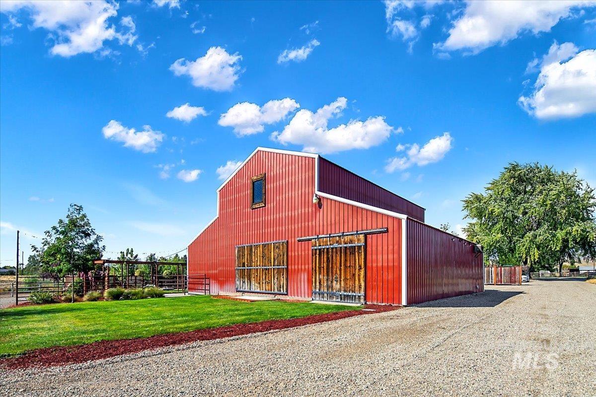 View of pole building