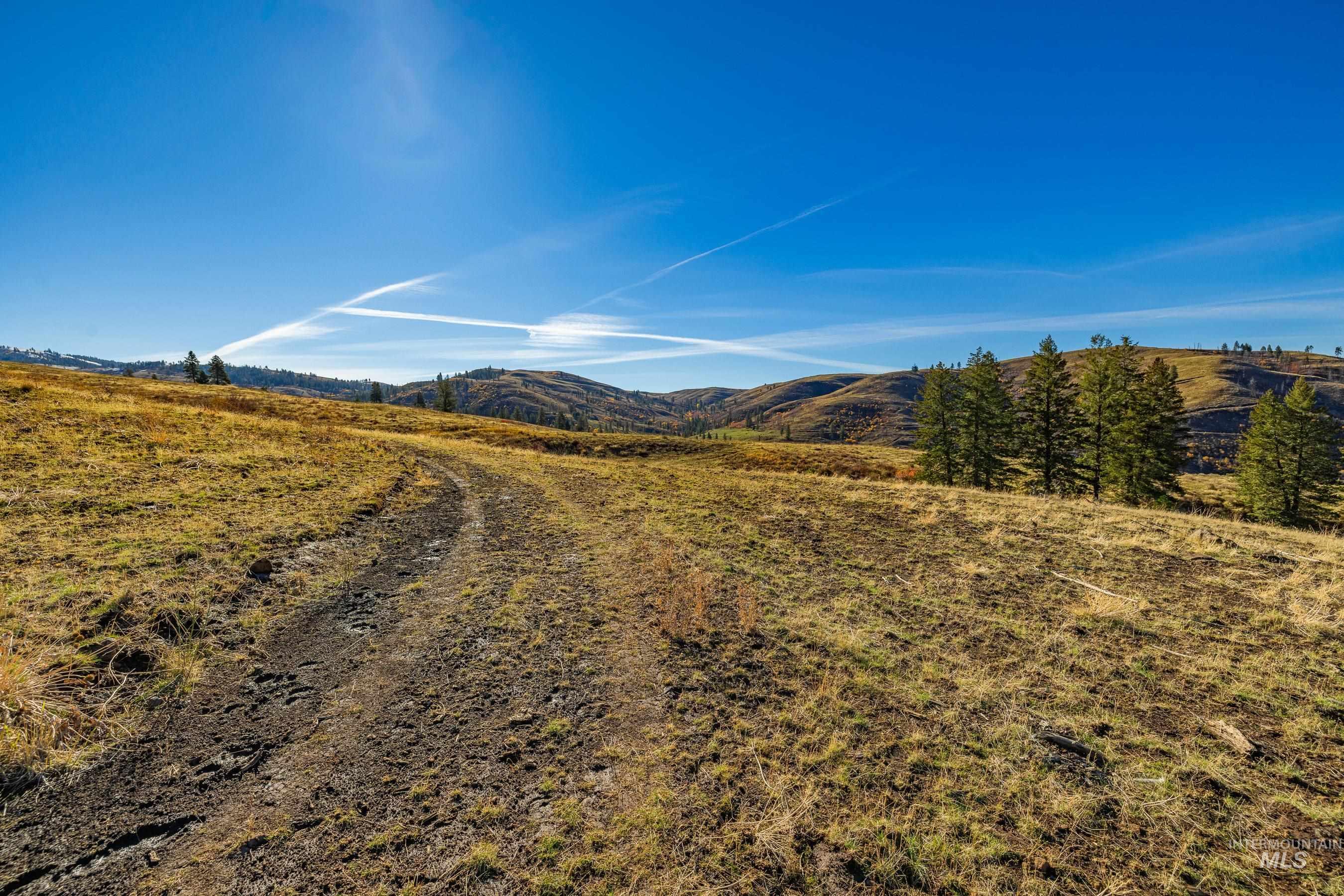 View of mountain background with rural landscape