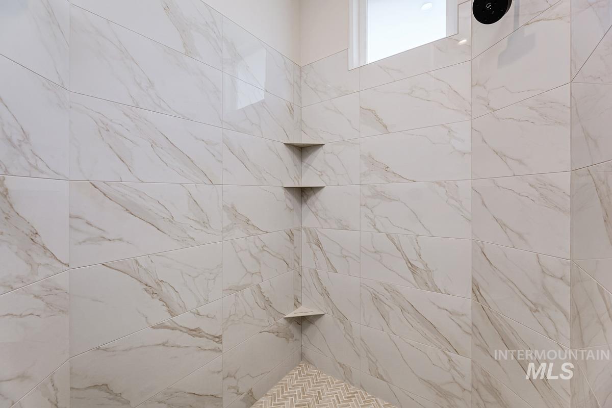 Bathroom with a tile shower