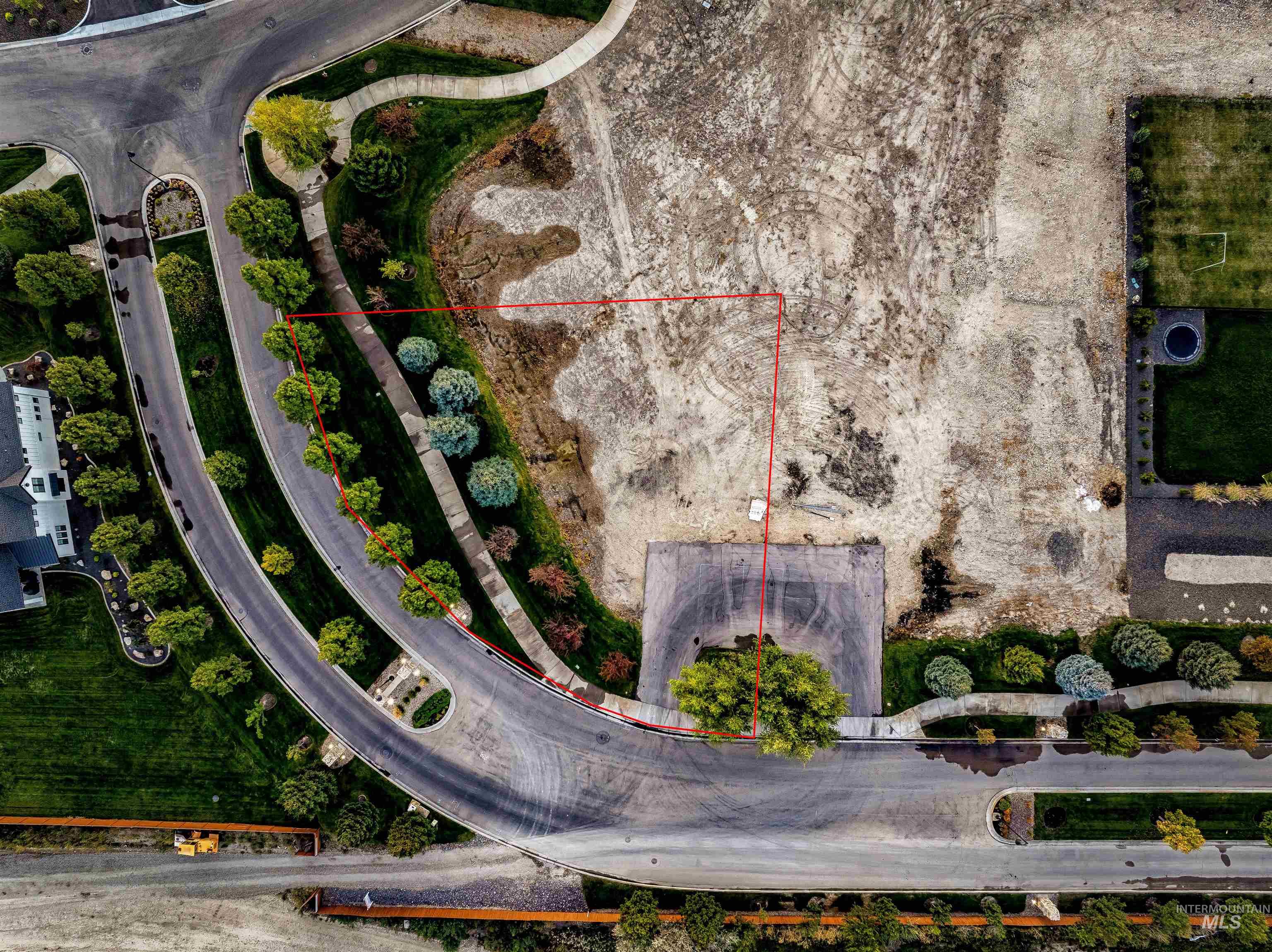 View of property location with property parcel outlined