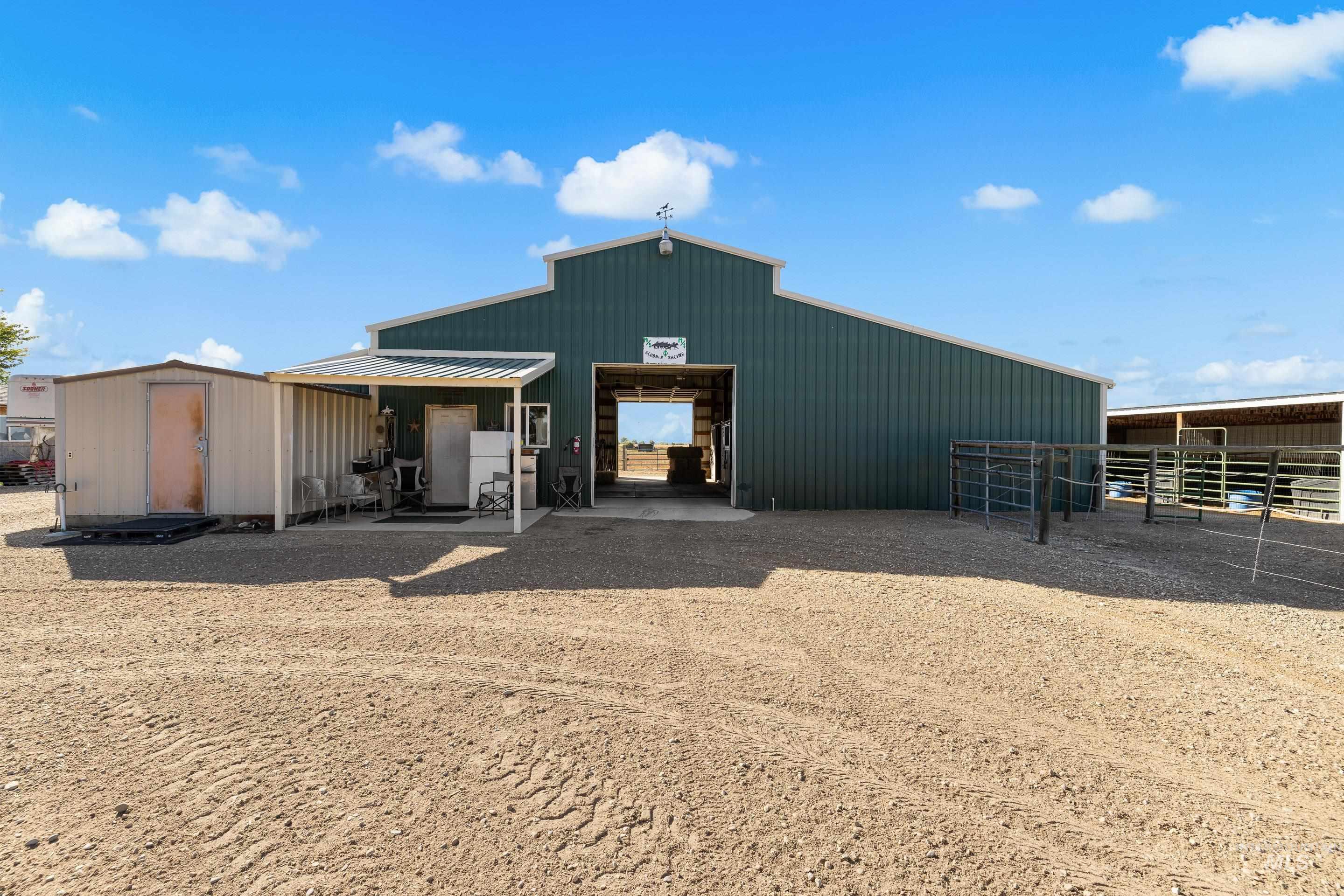 View of pole building