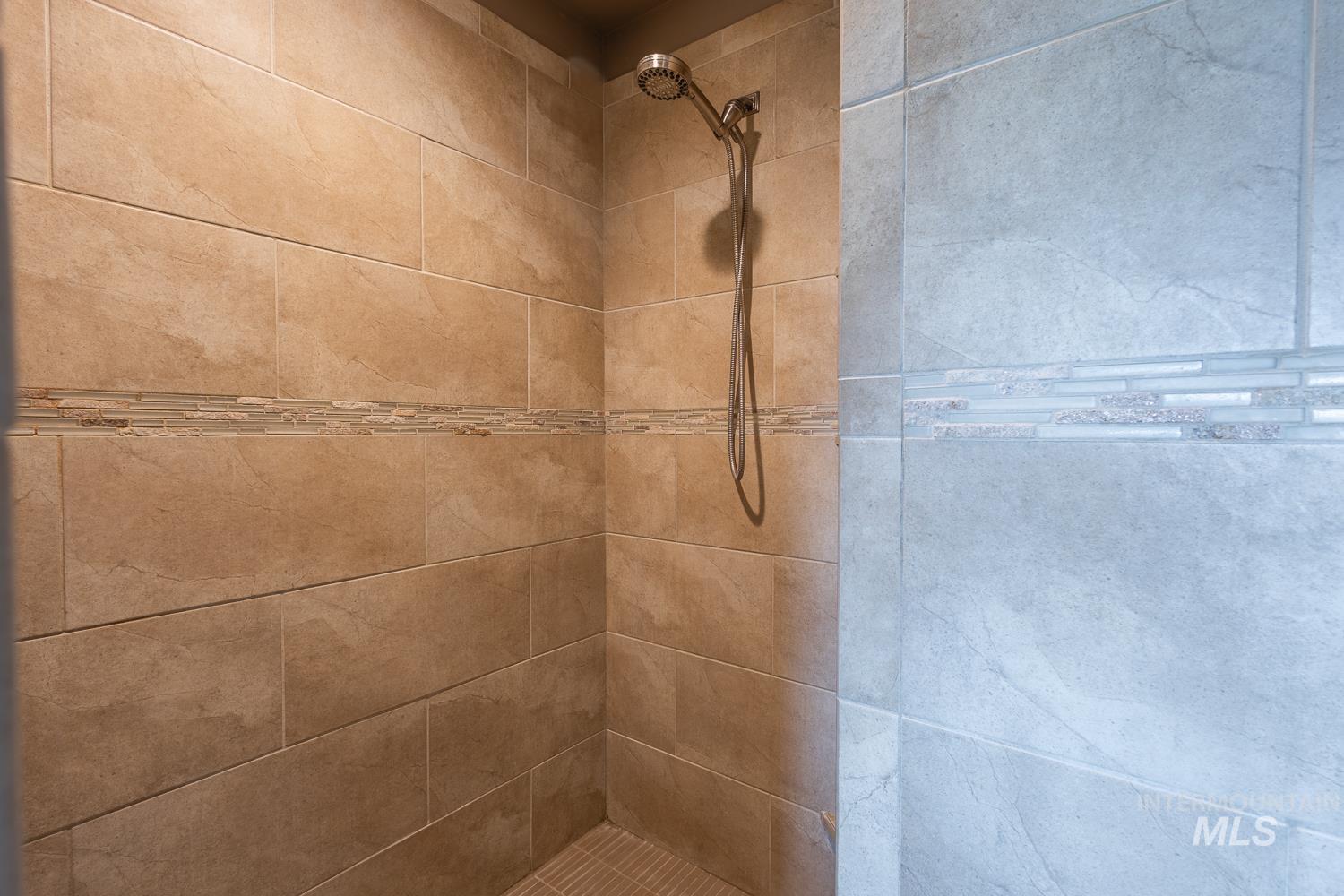 Bathroom with a stall shower
