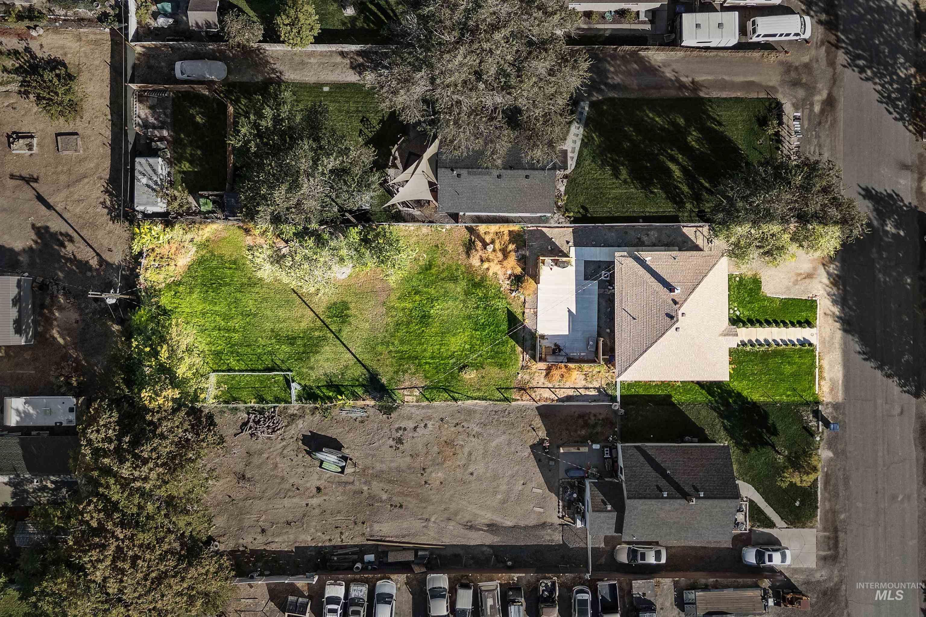 Aerial view of residential area