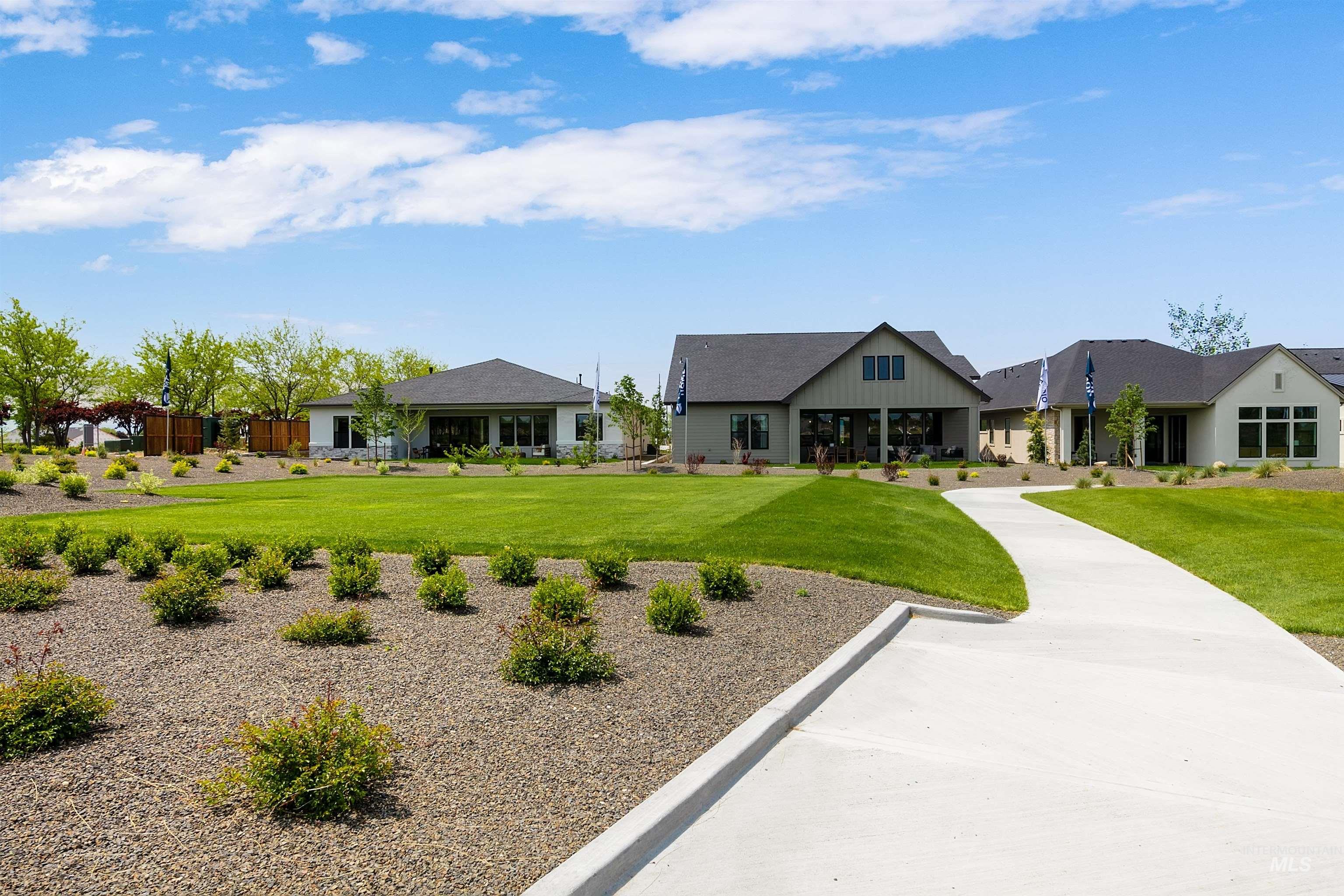View of front of house featuring a front lawn