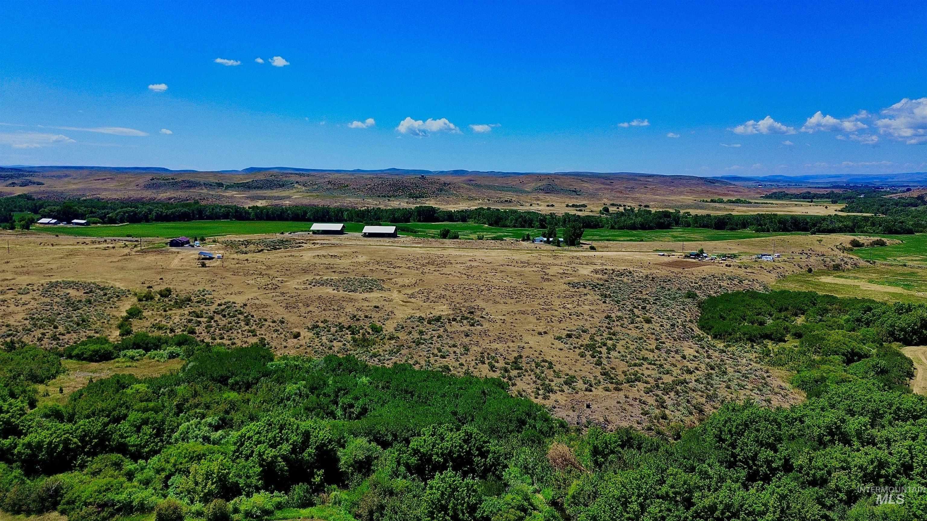 Mountain view with rural landscape
