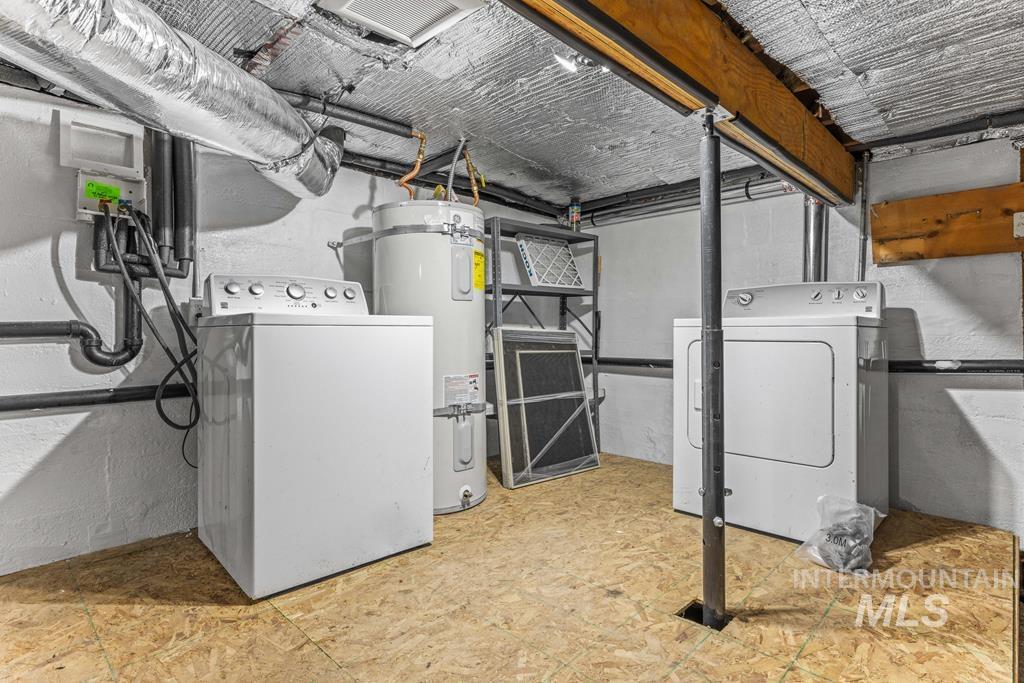 Unfinished below grade area with water heater