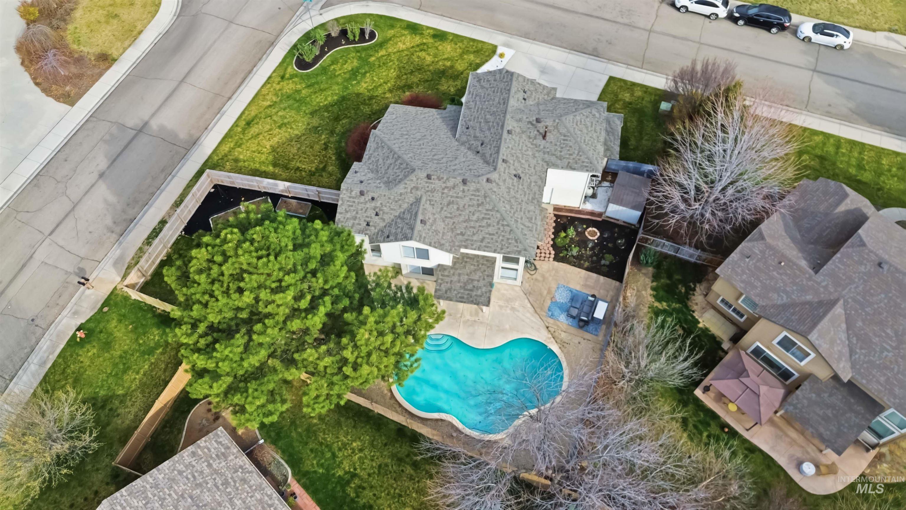 Bird's eye view of a pool