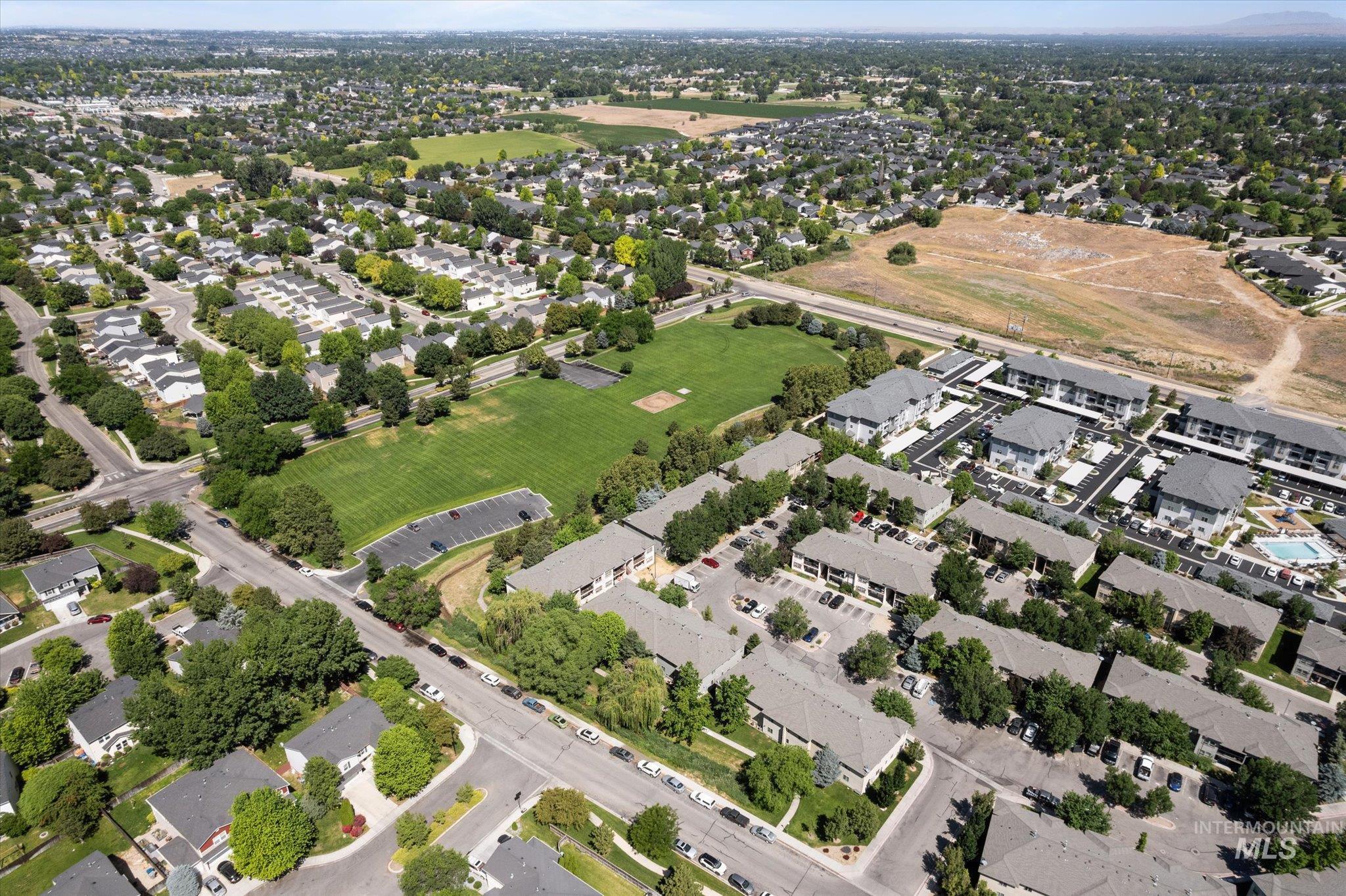 Aerial overview of property's location