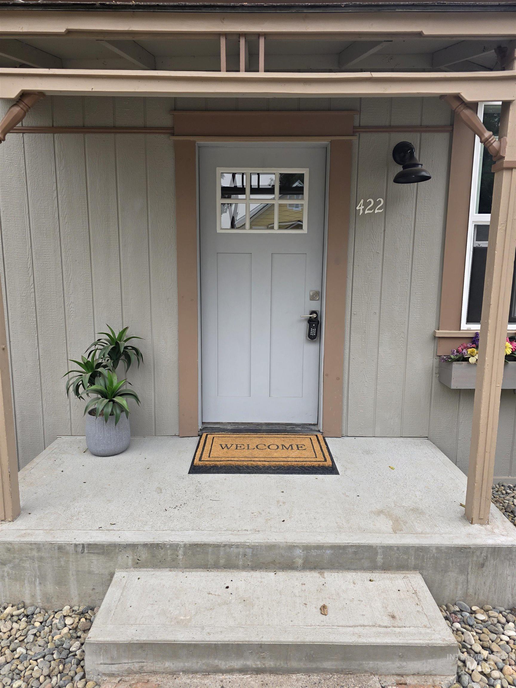 View of exterior entry