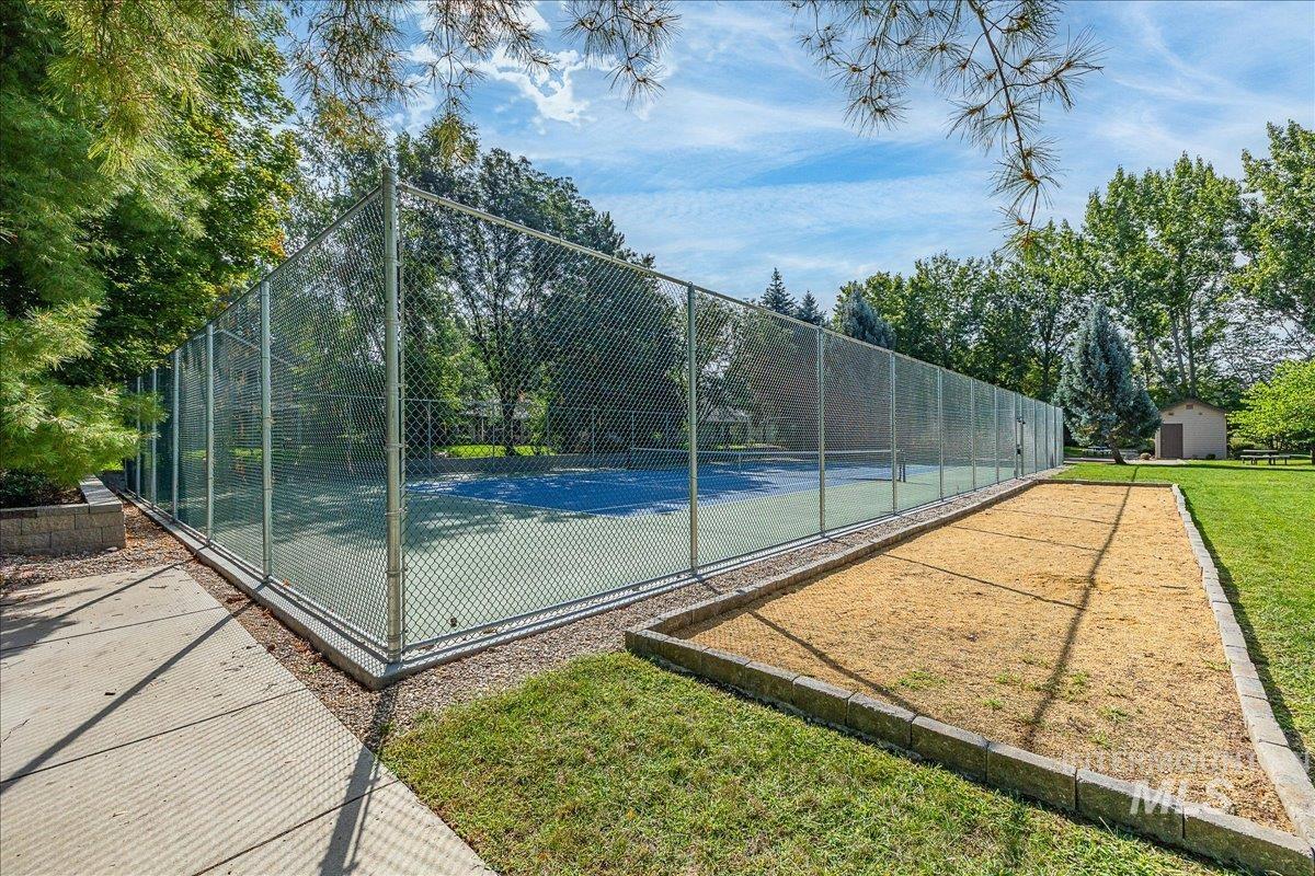 View of tennis court