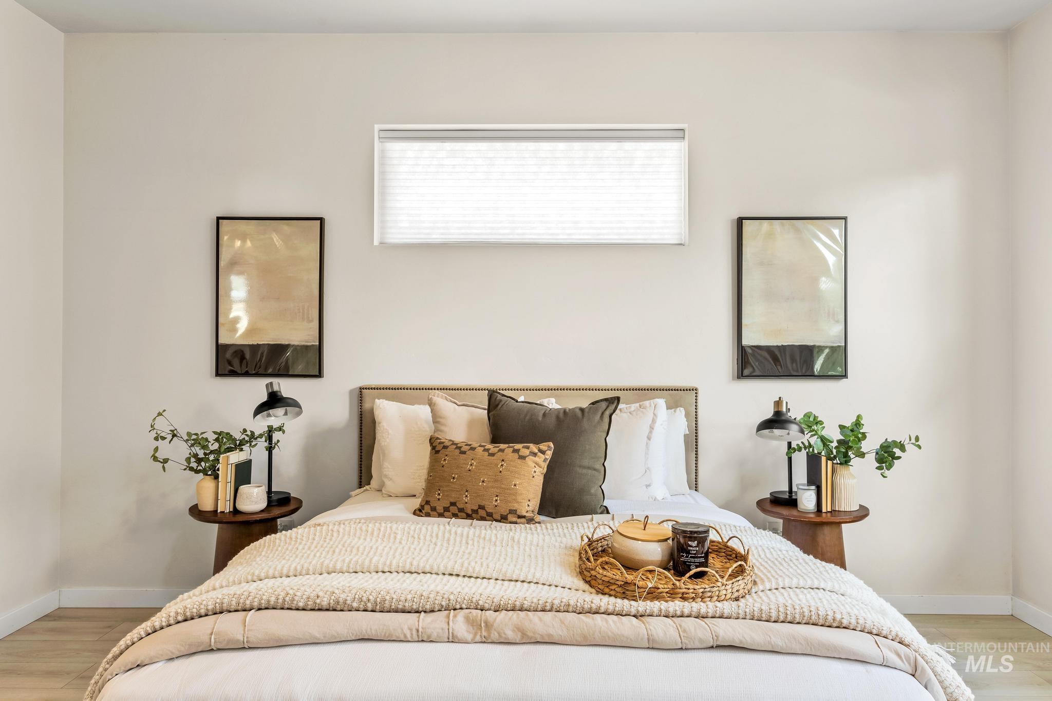 Bedroom featuring light wood-style floors