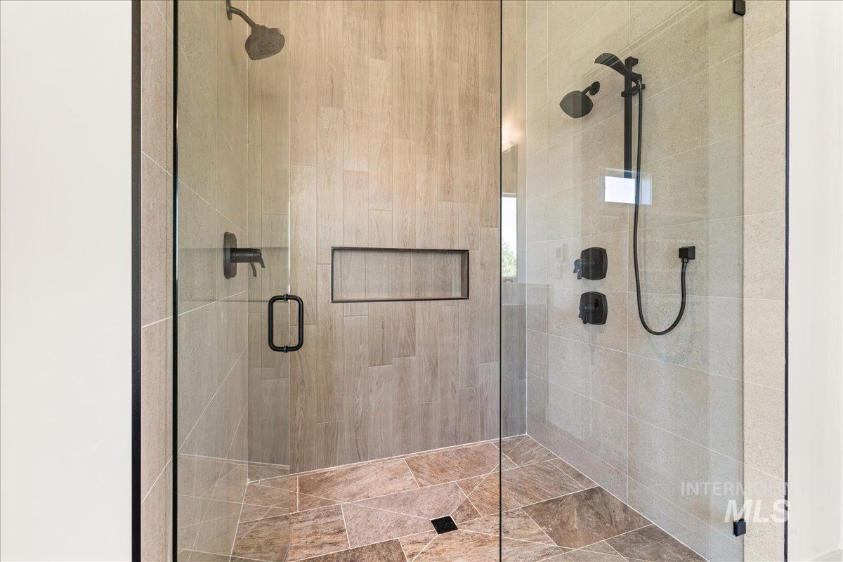 Bathroom with a stall shower
