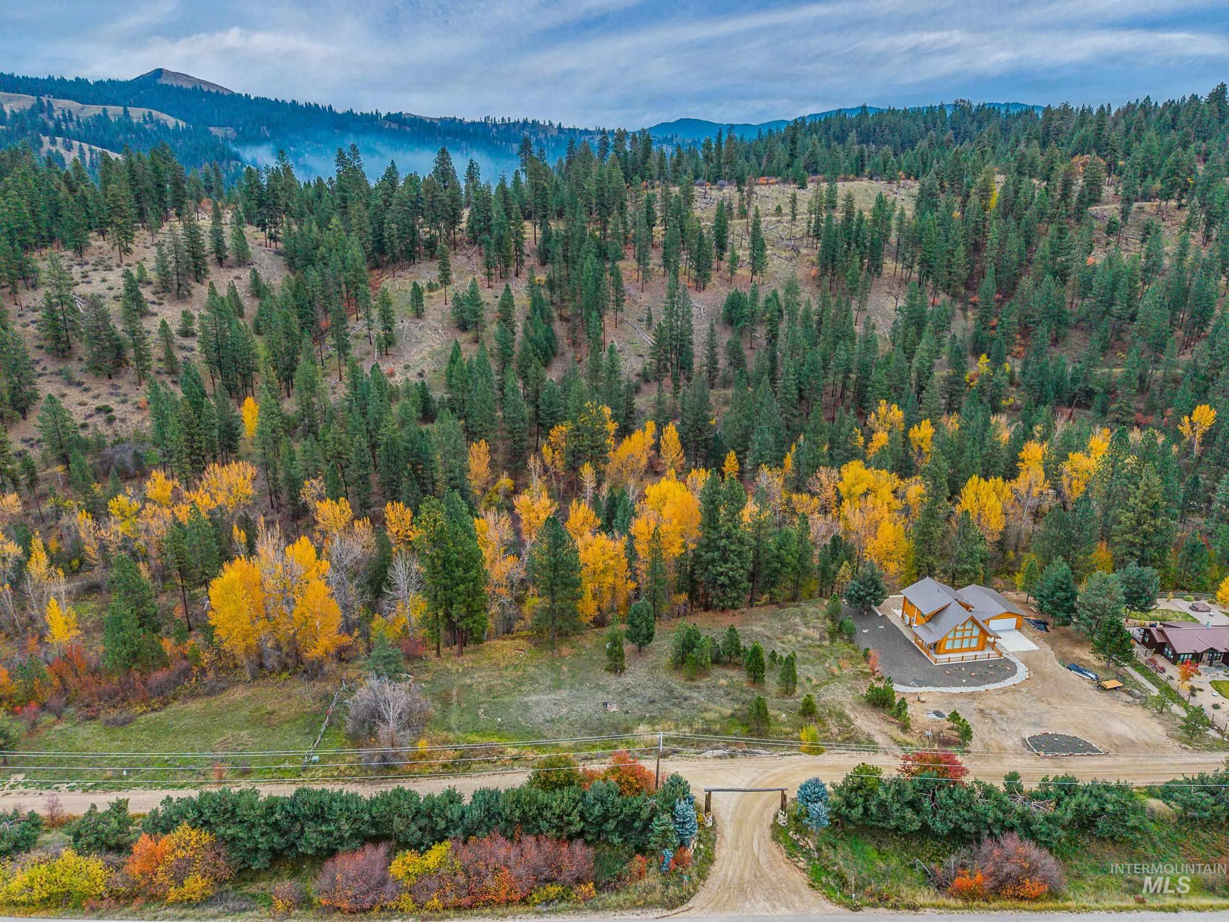 View from above of property featuring mountains
