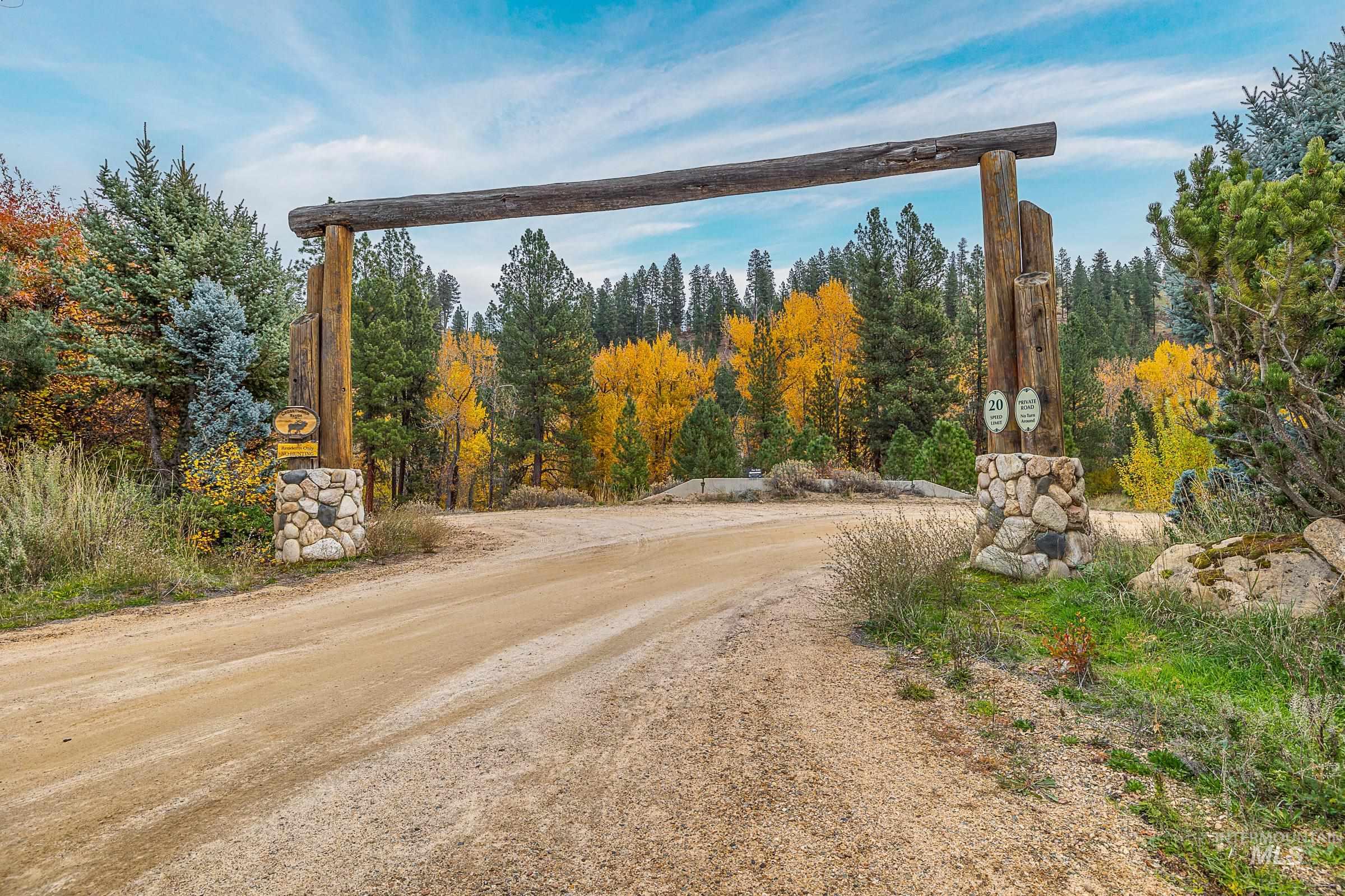 View of dirt / gravel road with a view of trees