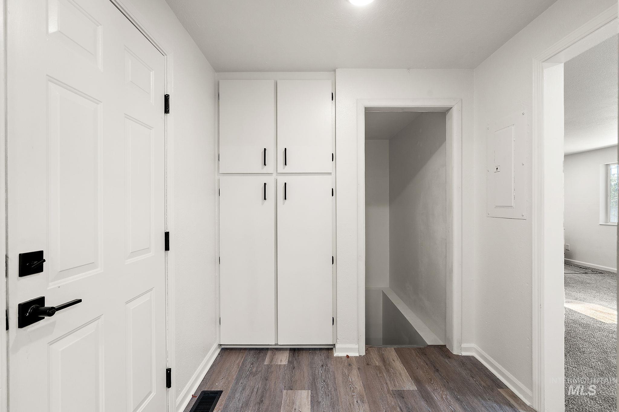 Closet featuring electric panel