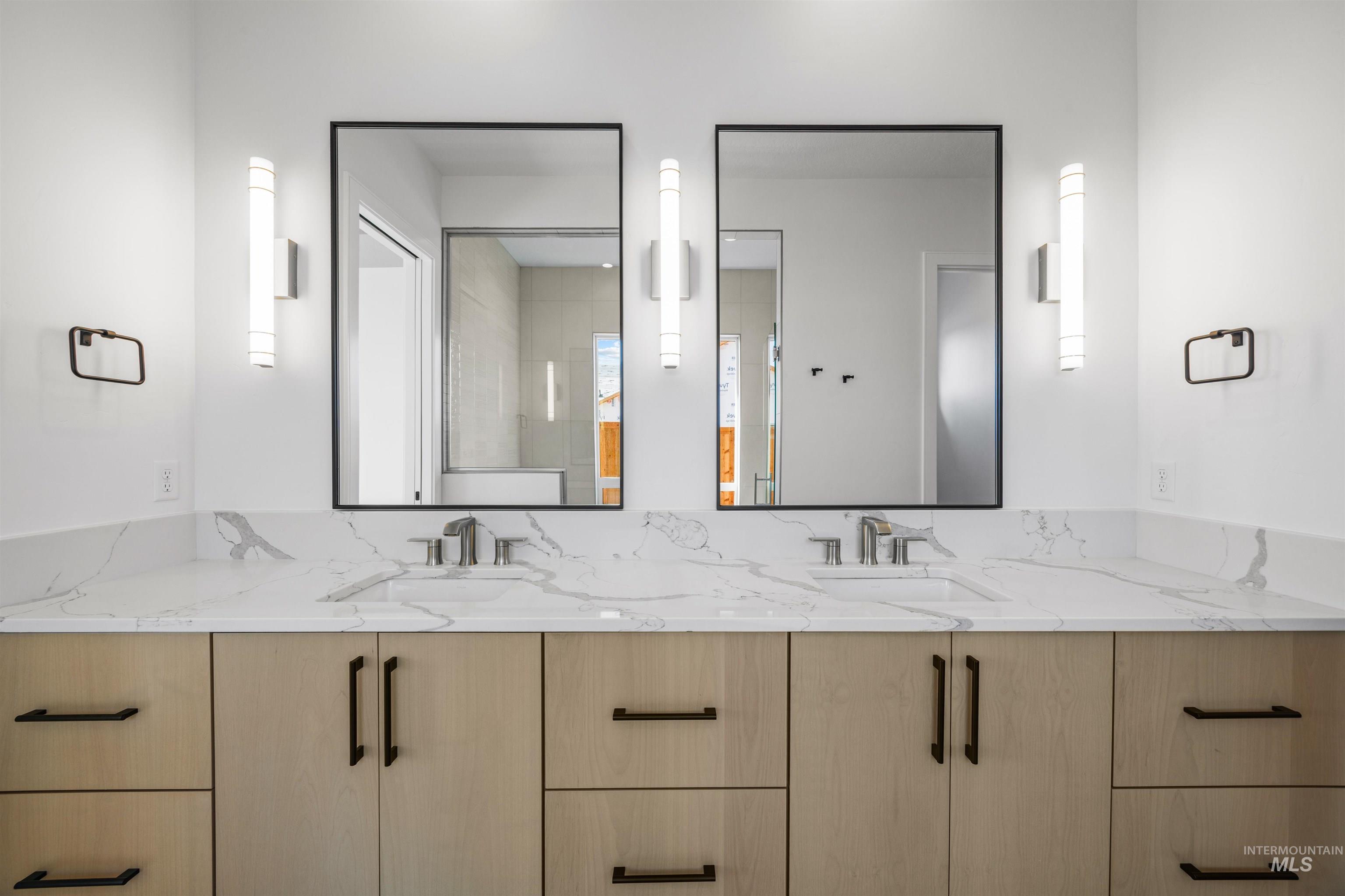 Full bath with double vanity