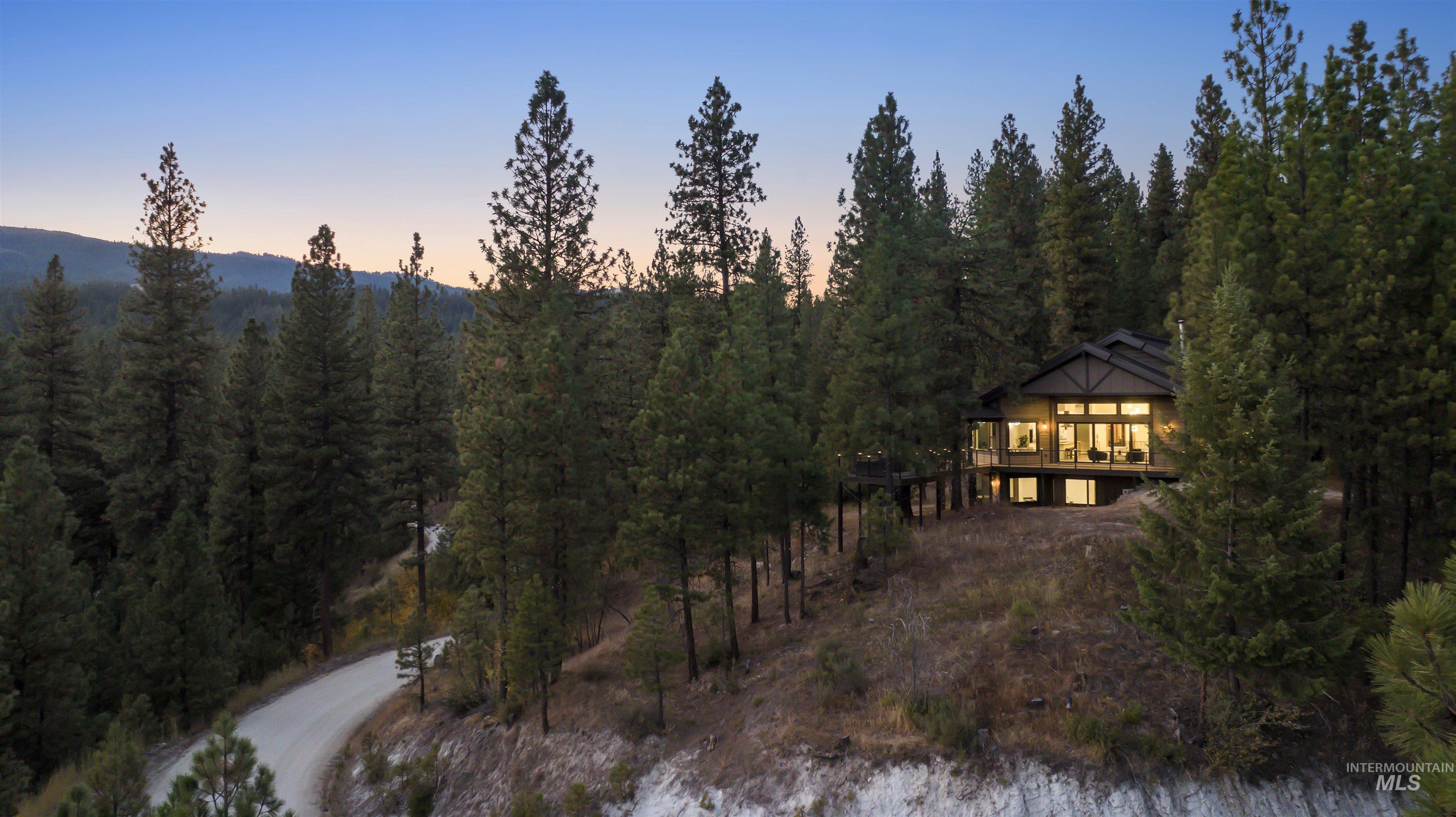 Mountain view with a heavily wooded area