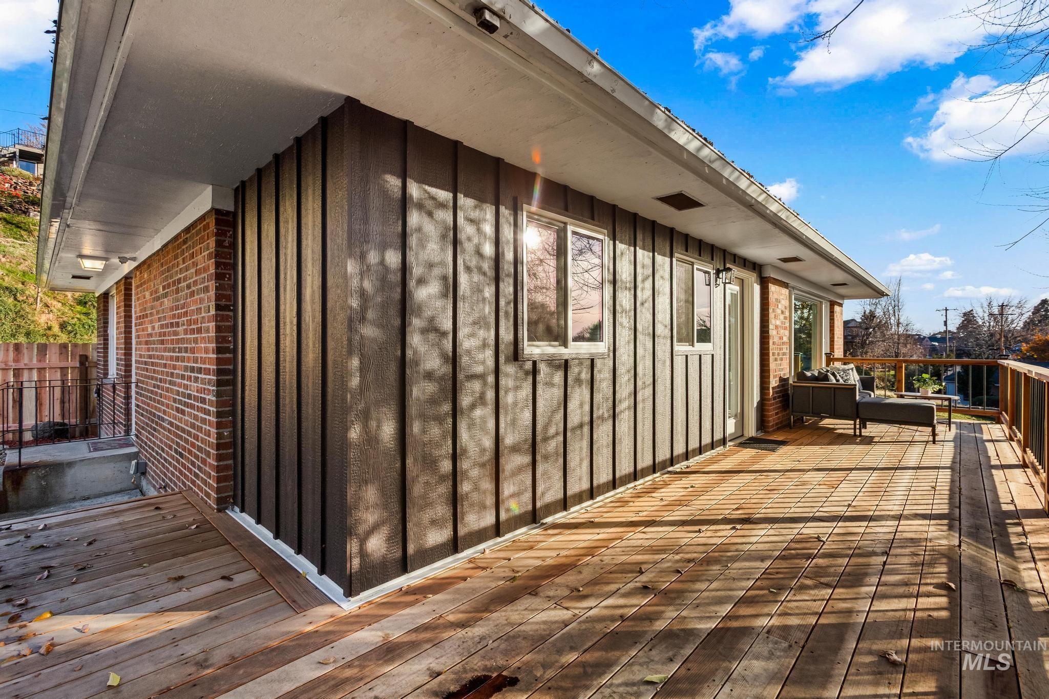 Deck featuring an outdoor living space