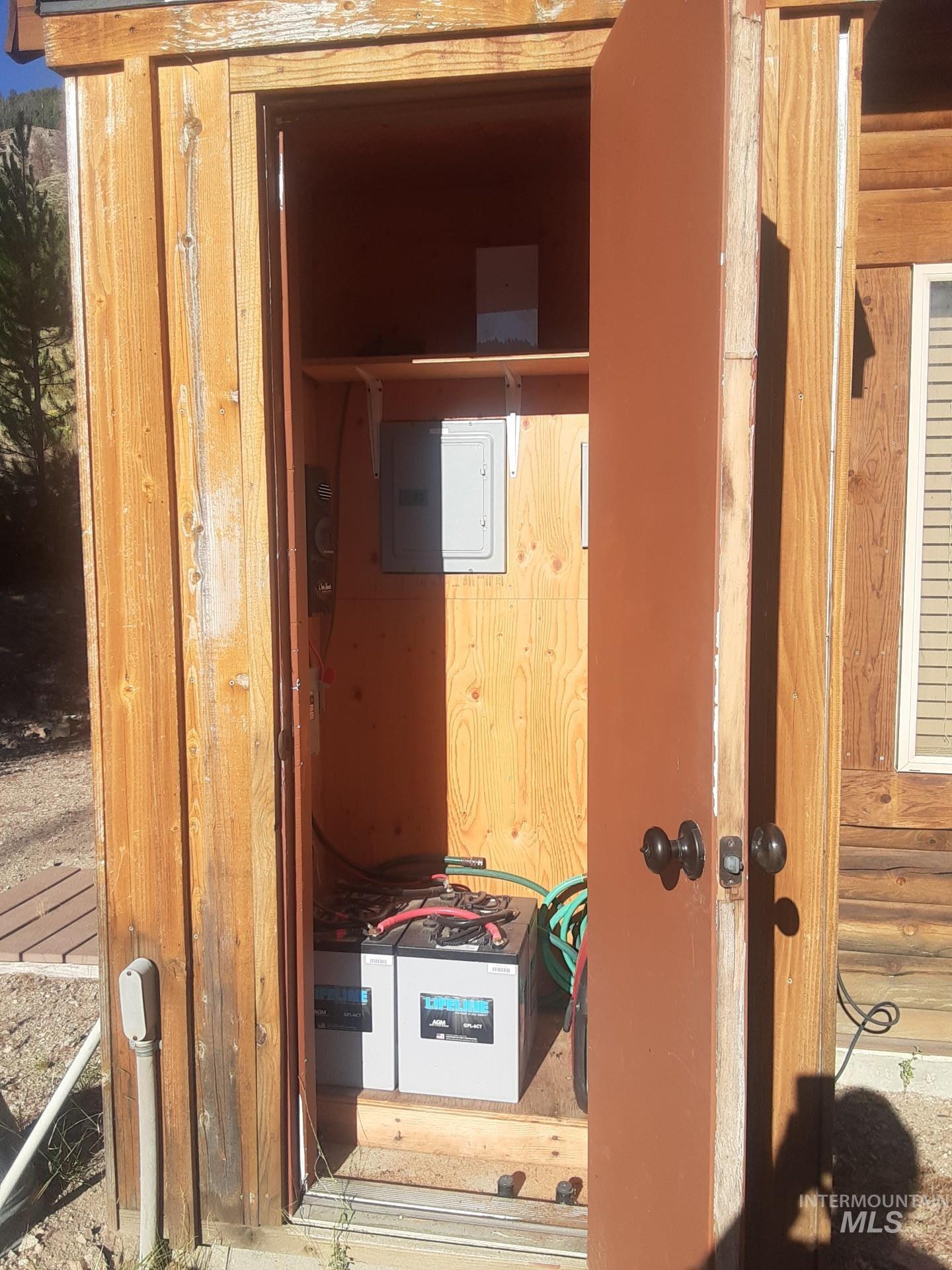 Corridor with electric panel