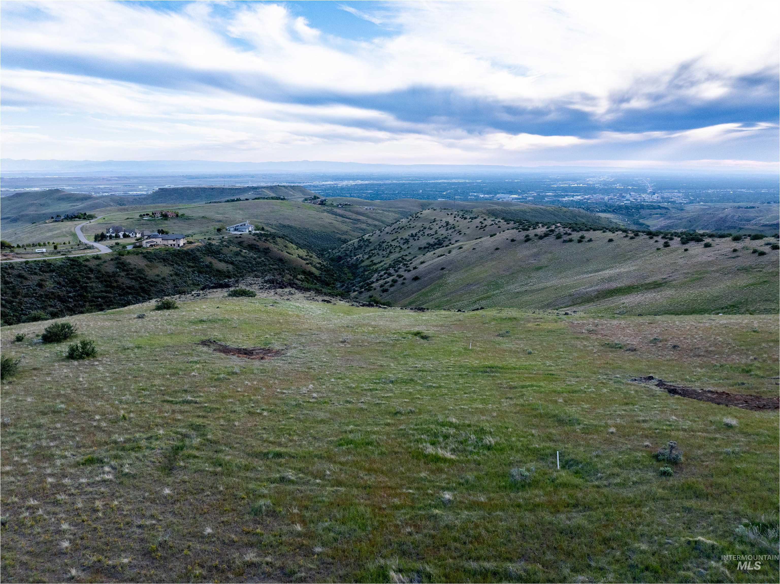 Aerial view of sparsely populated area