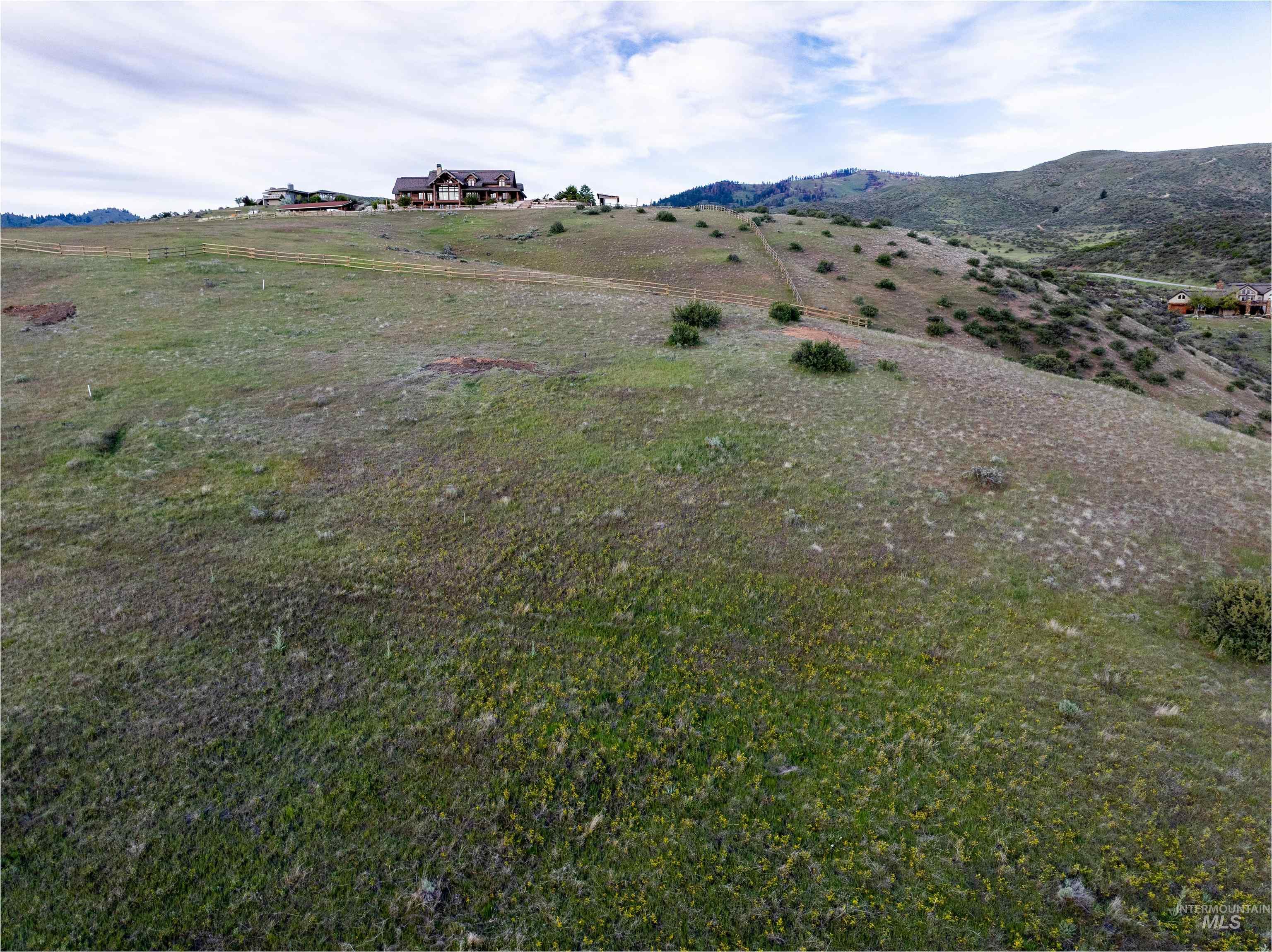 Mountain view with rural landscape