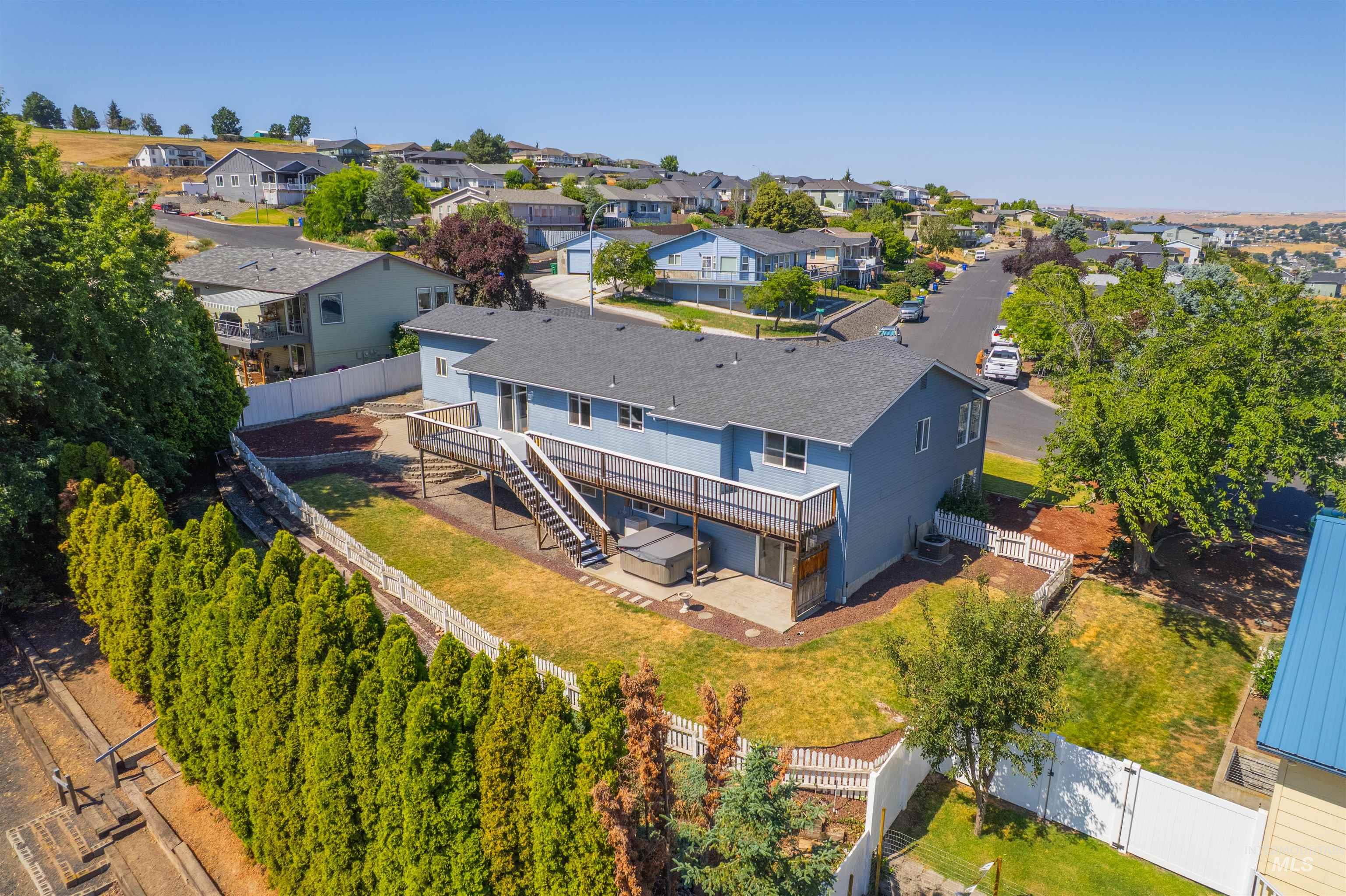 Aerial view of residential area