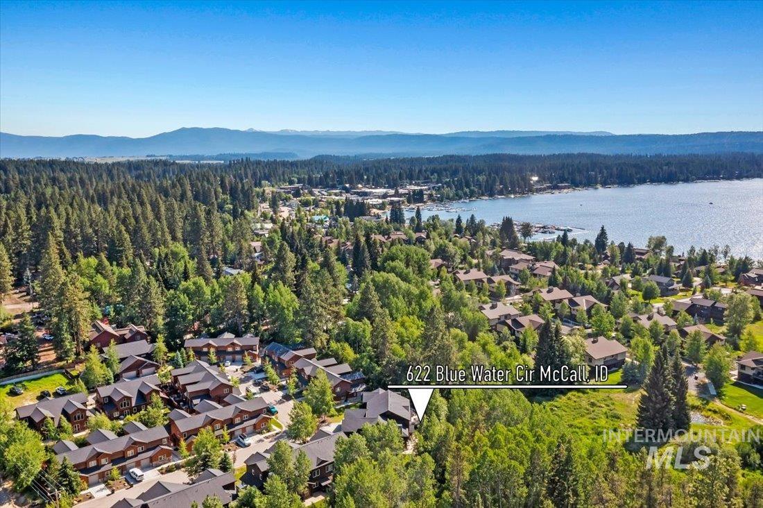 Aerial overview of property's location featuring Payette Lake