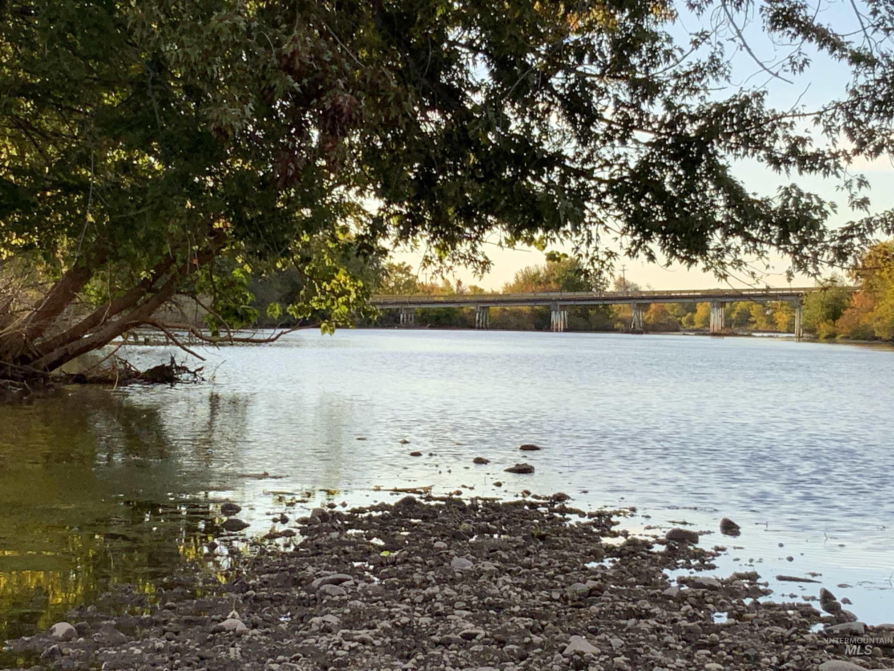 Water view with a notable bridge