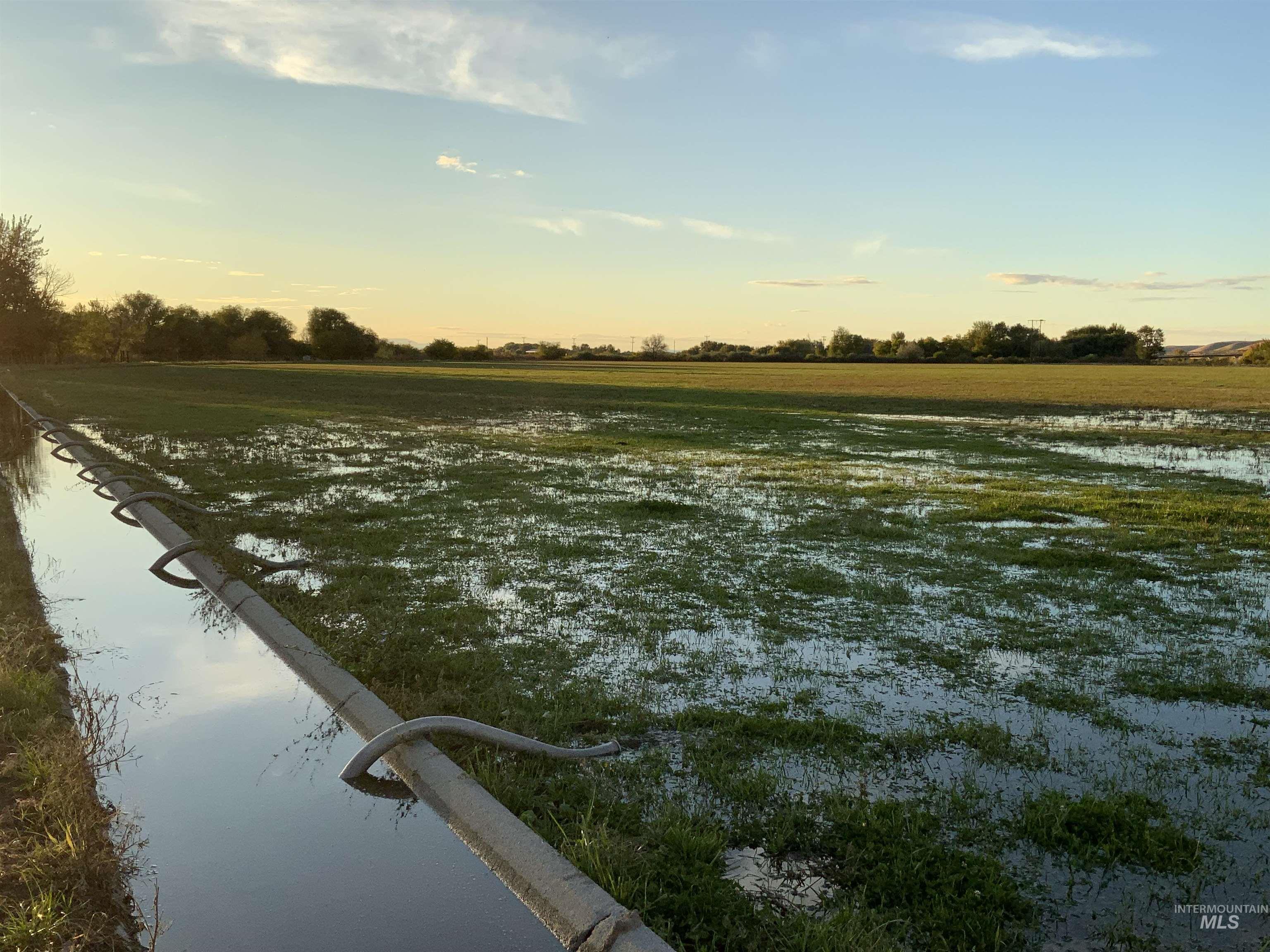Water view with rural landscape
