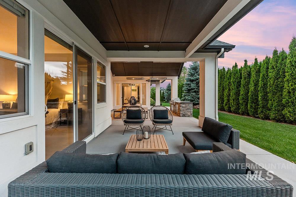 View of patio with an outdoor living space