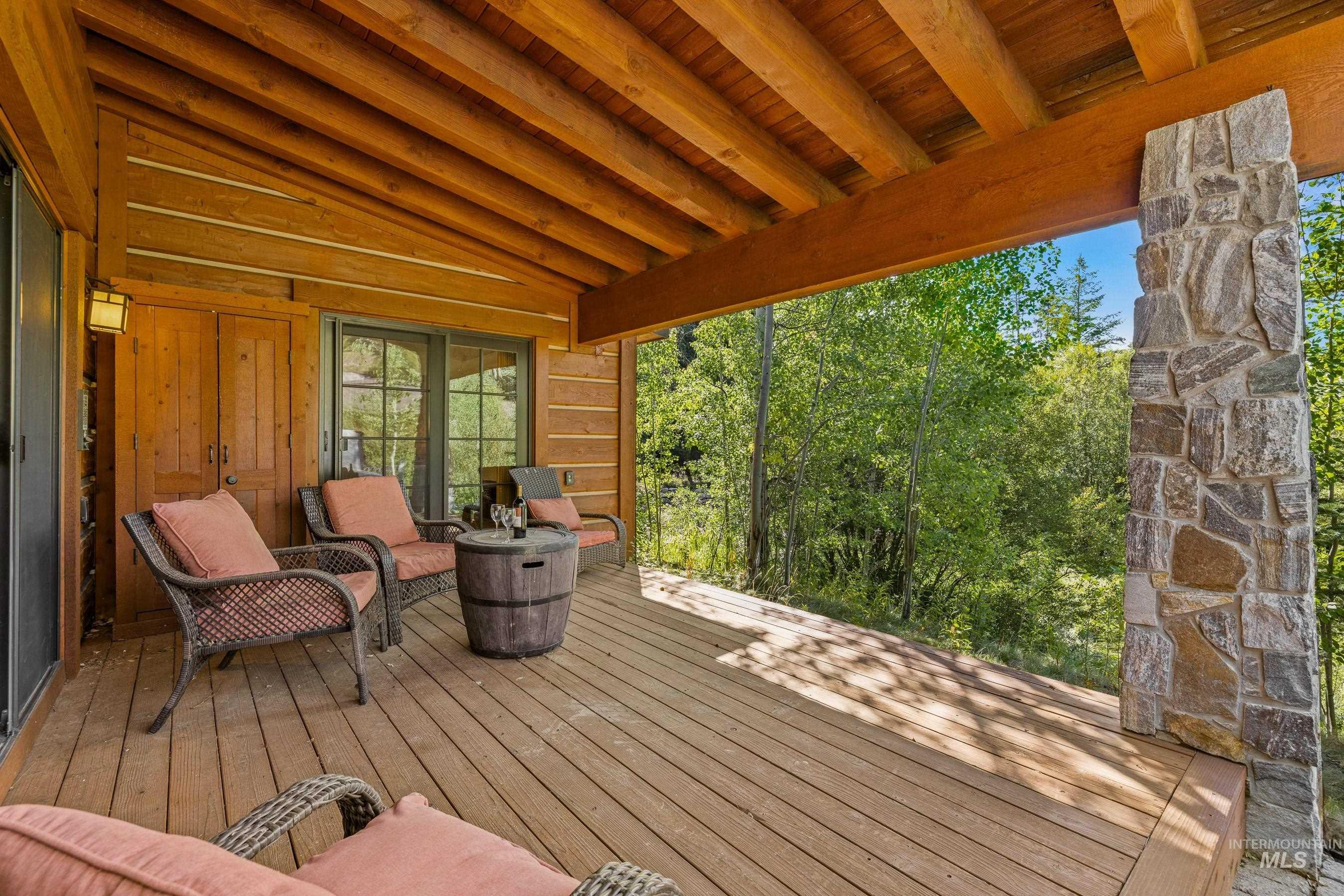 View of covered deck