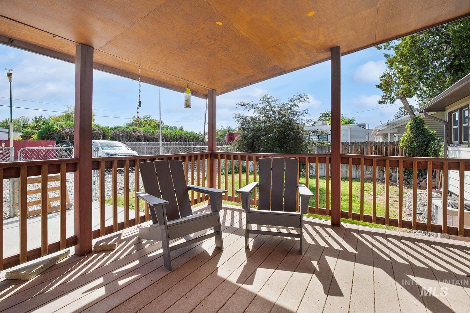 View of wooden terrace
