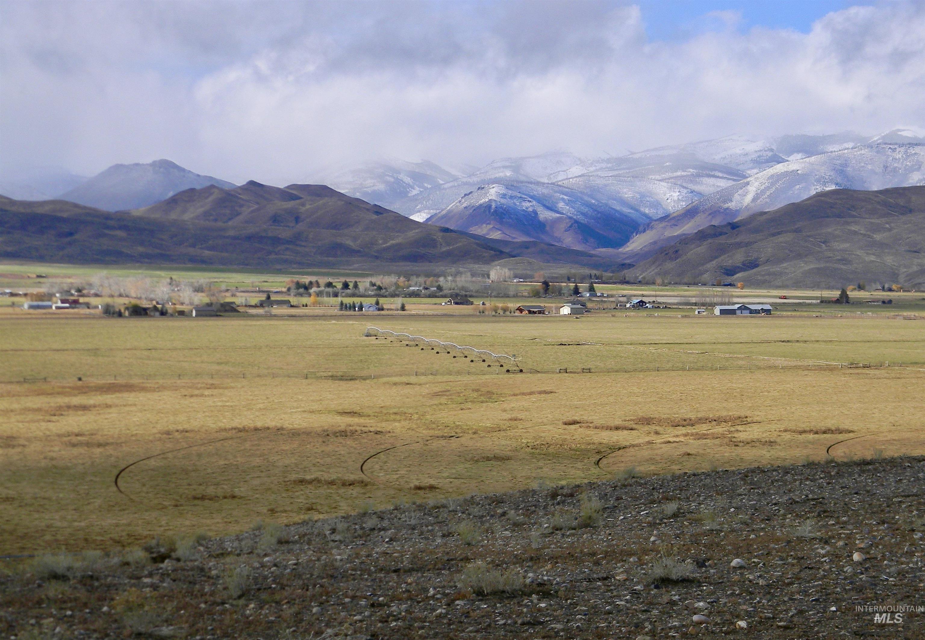 Mountain view with rural landscape