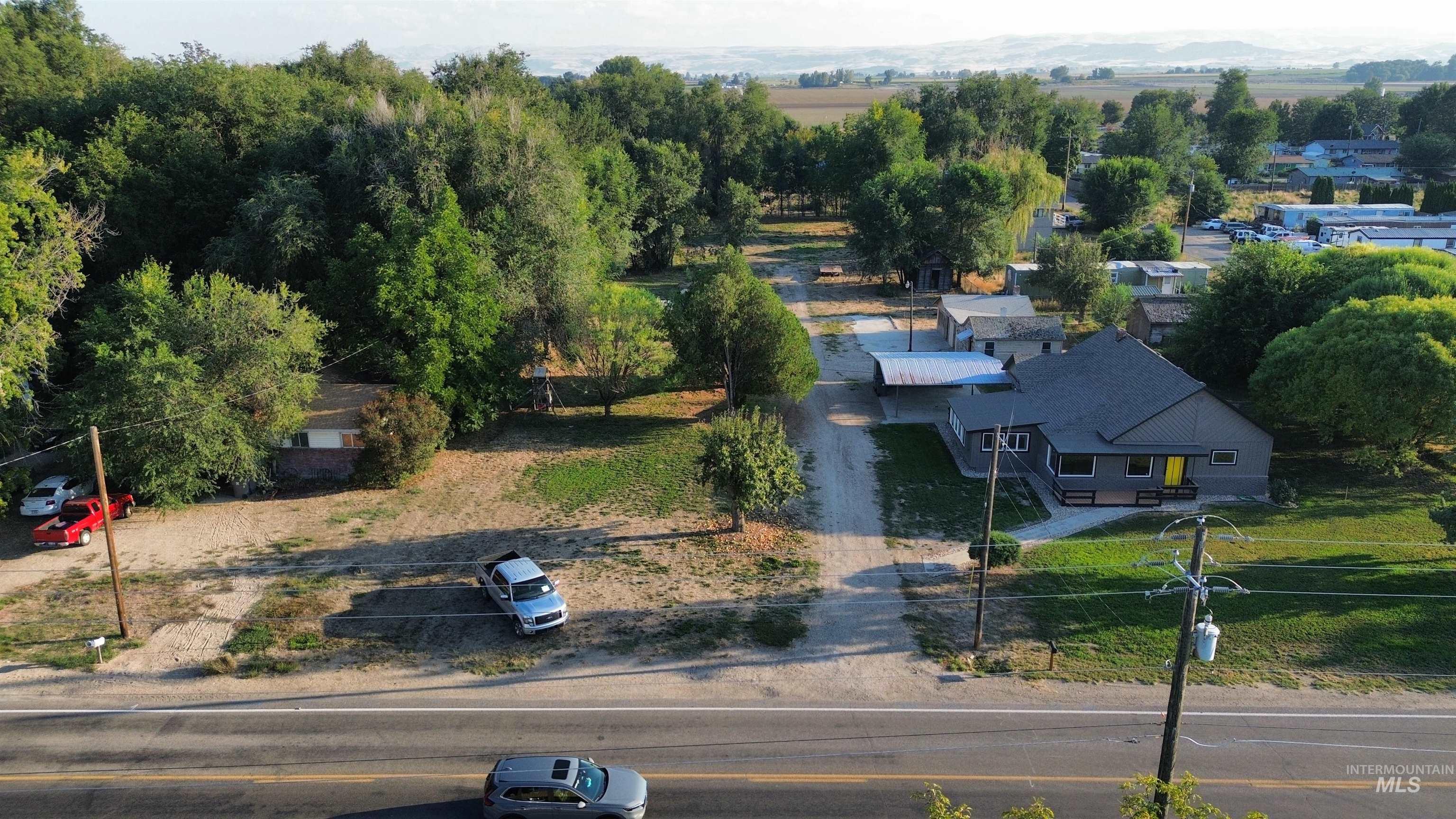 Aerial view of property and surrounding area
