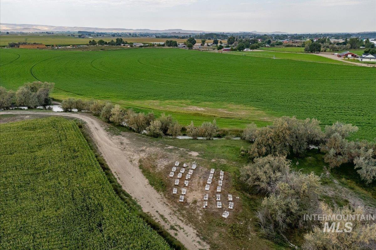 Aerial view of sparsely populated area