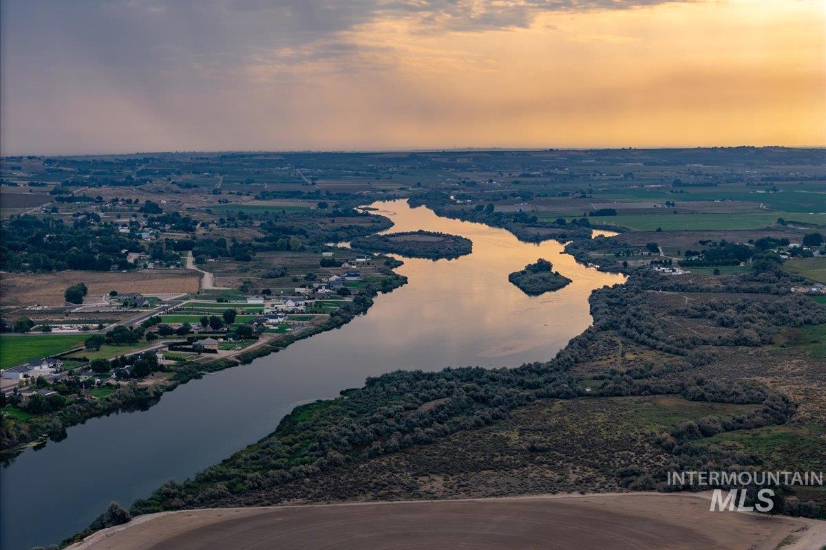 Drone / aerial view of a nearby body of water