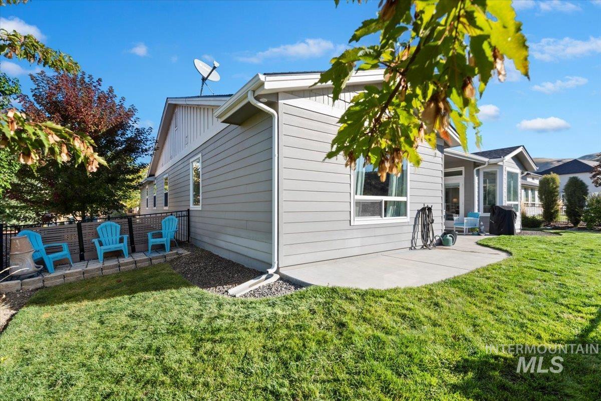 View of property exterior with a patio area