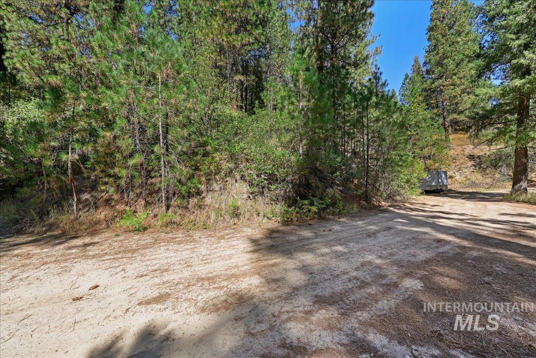 View from Kelly Gulch Rd near Park Ln at the SE corner of subject property