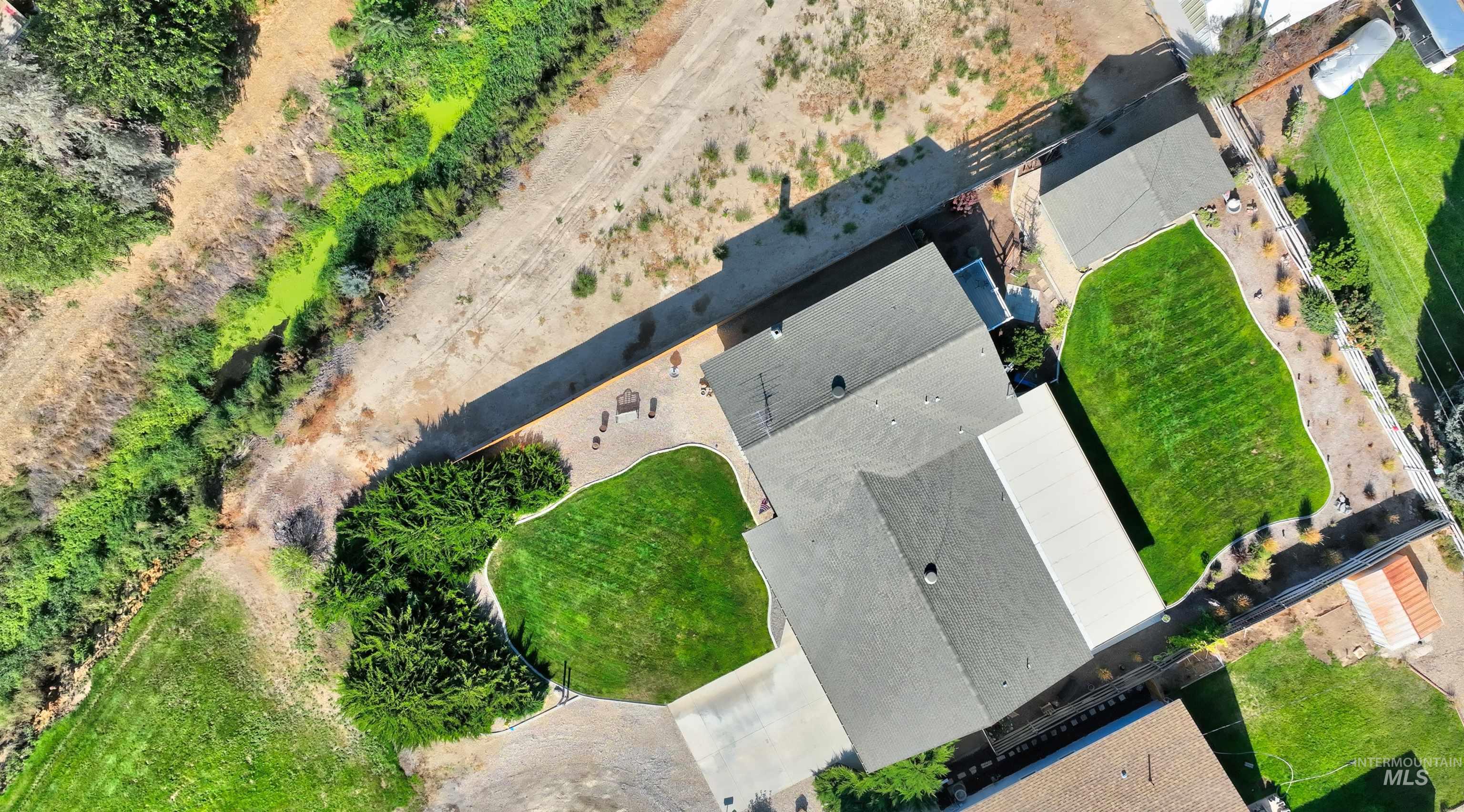 View from above of property