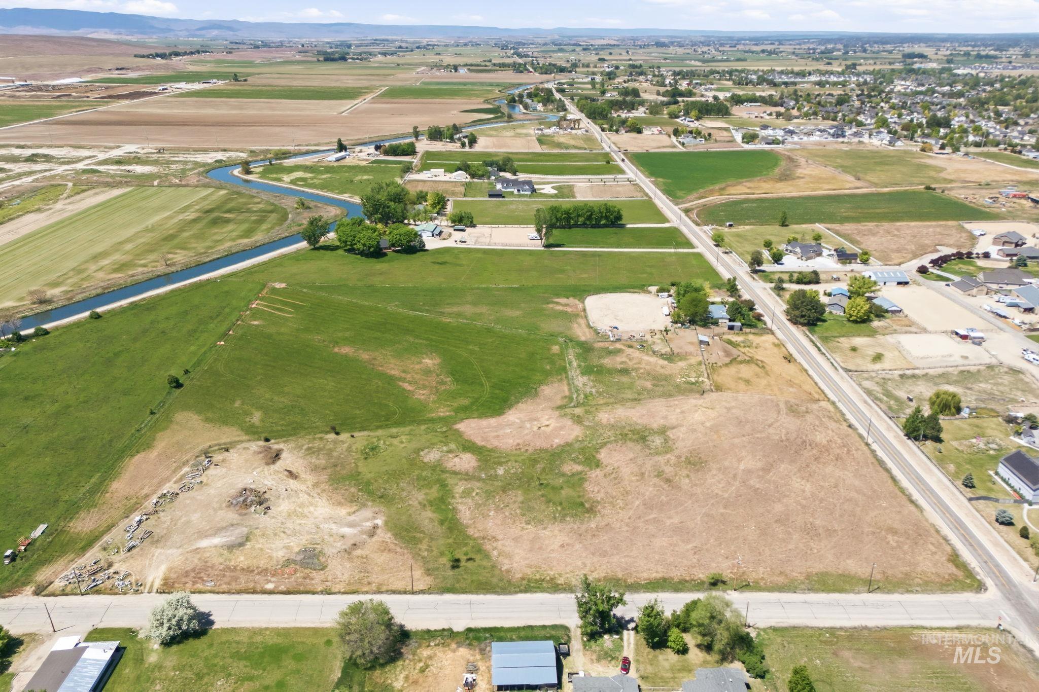 Expansive undeveloped land parcels with varied topography