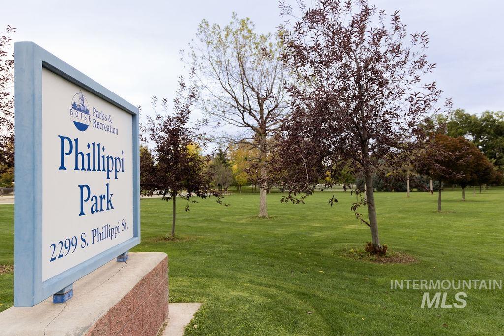 View of community featuring a lawn