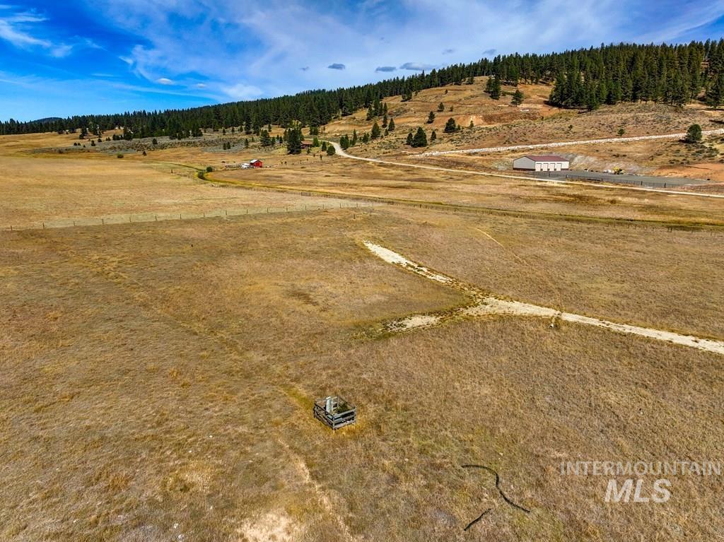 Aerial view of sparsely populated area